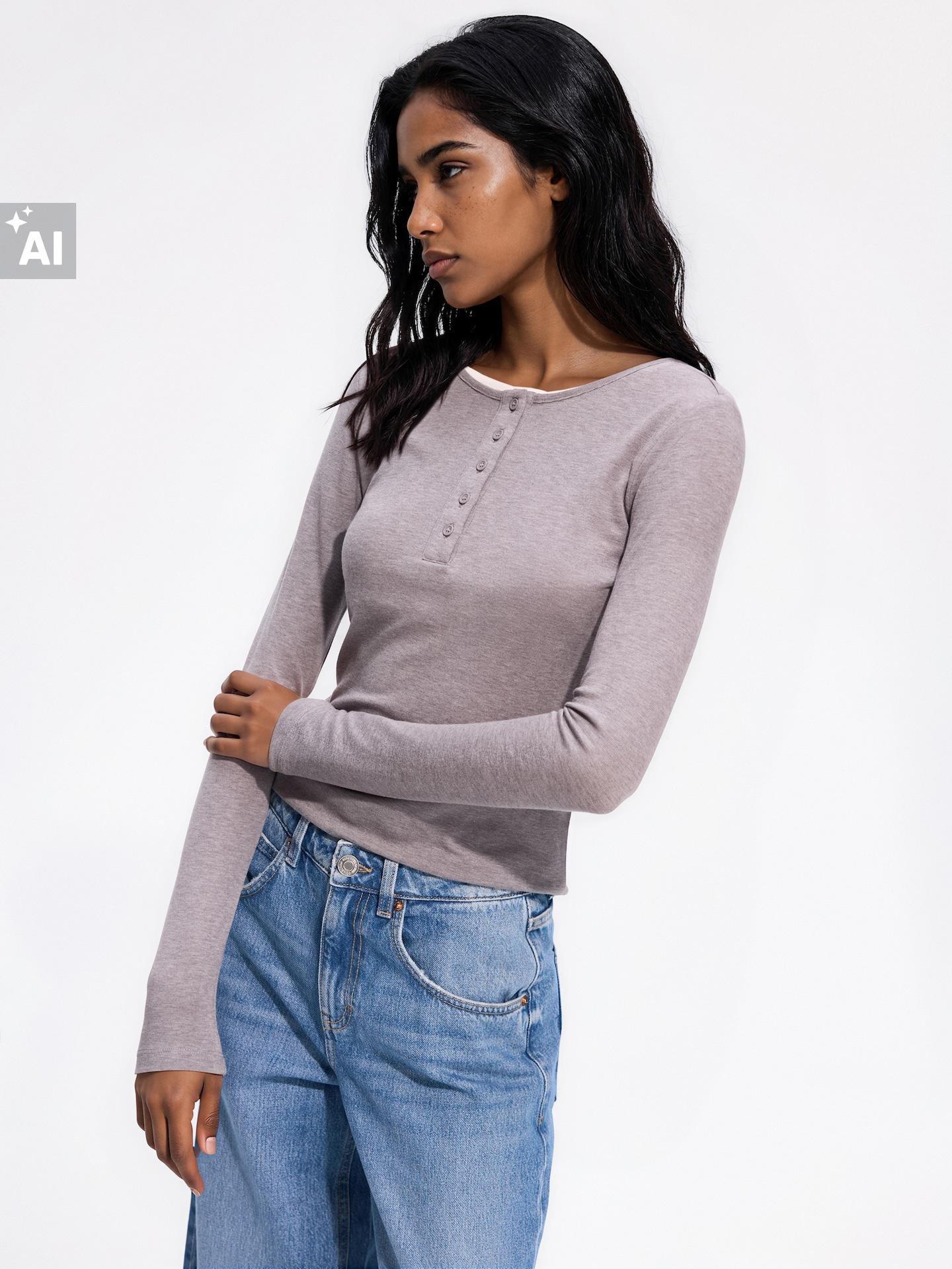Grey Long Sleeve With Lyocell, Grey, medium