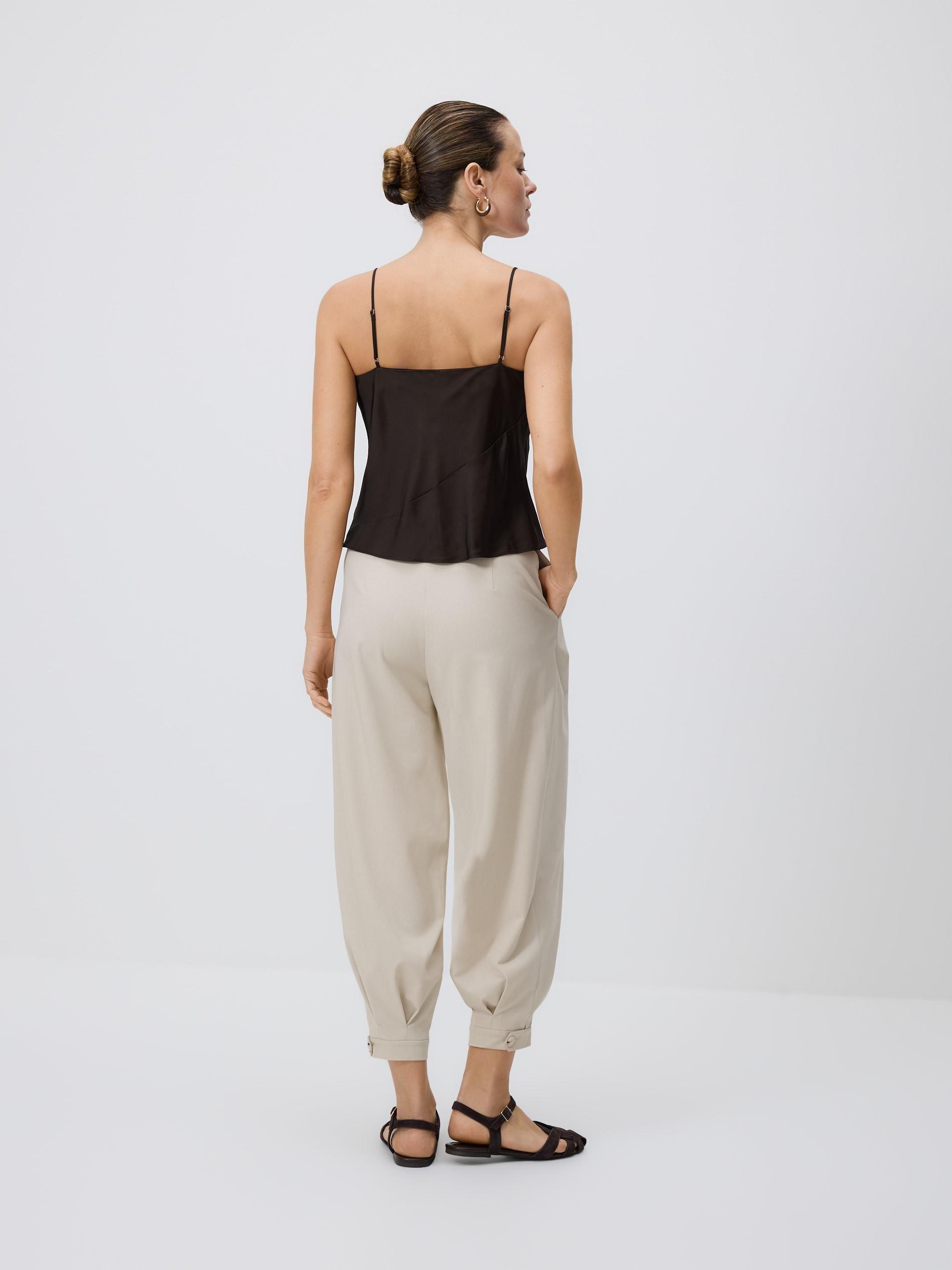 Beige Balloon Trousers, Beige, large image number 2