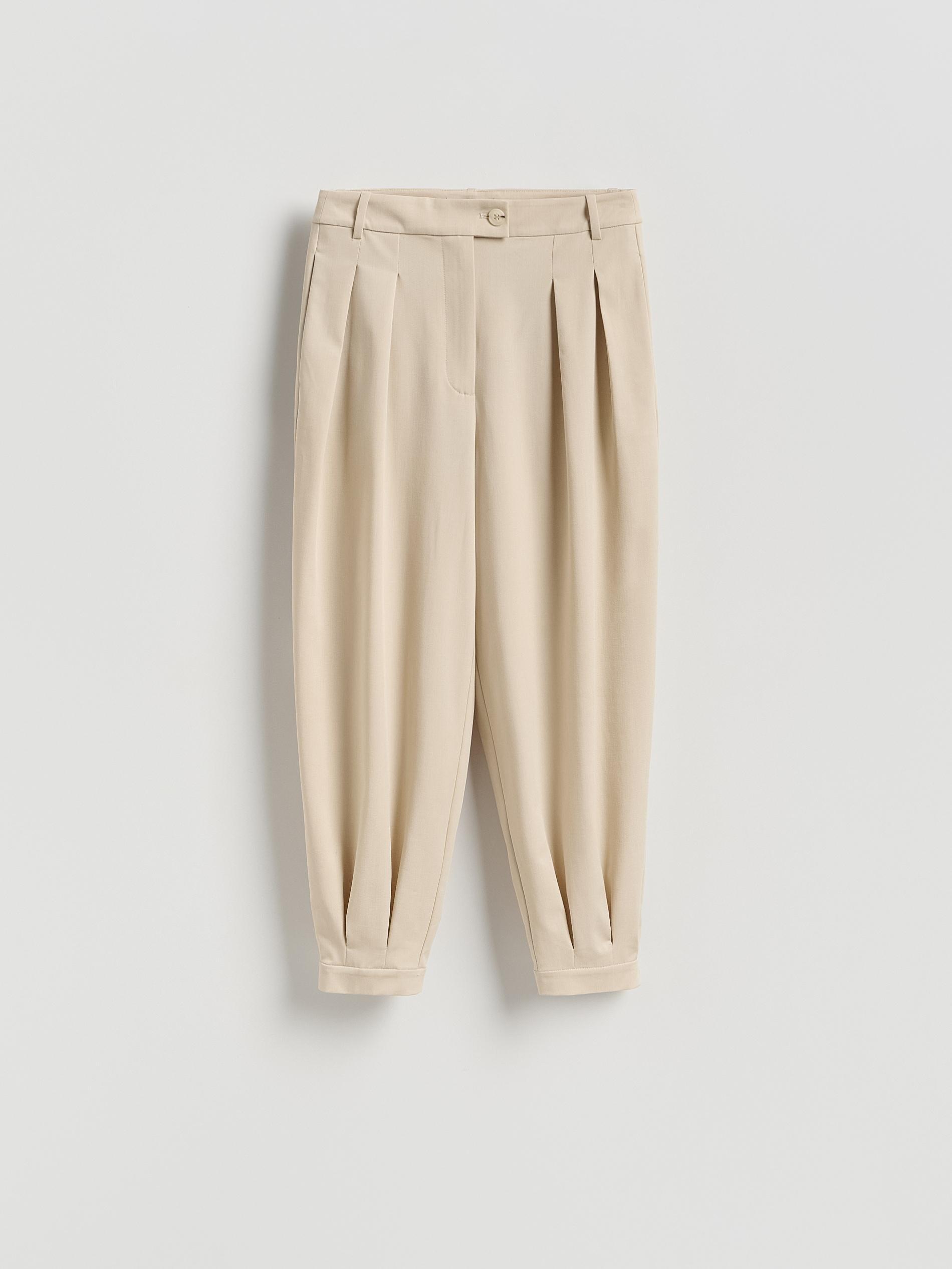 Beige Balloon Trousers, Beige, large image number 4