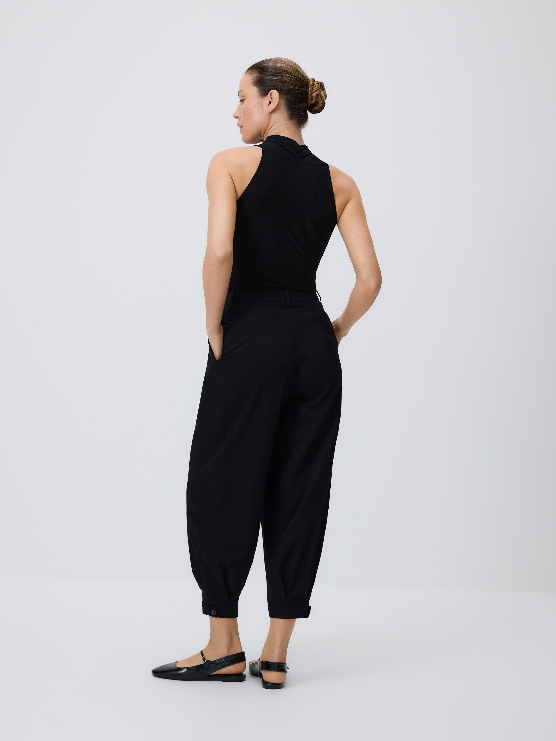Black Balloon Trousers, Black, large image number 2