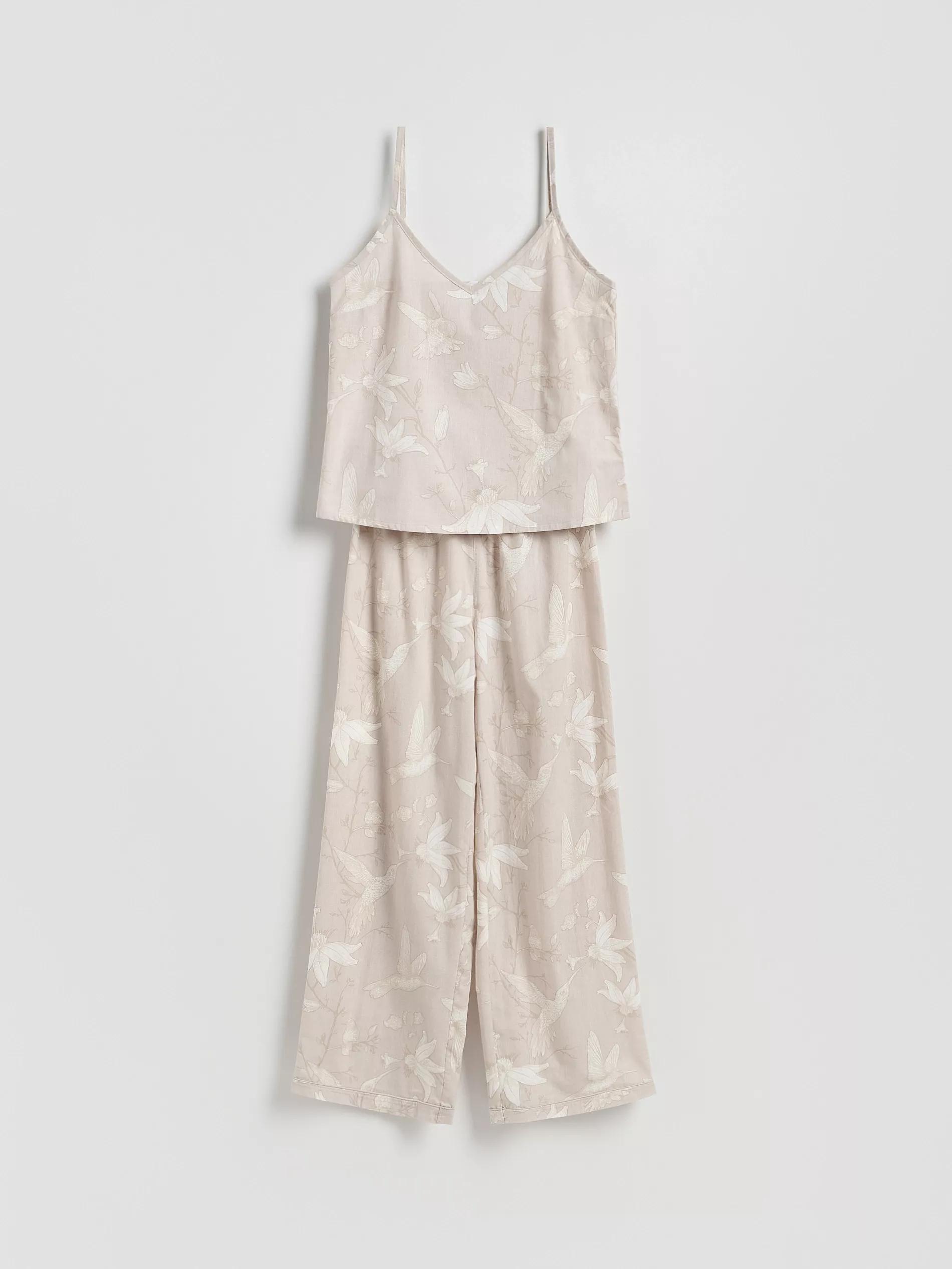 BEIGE Patterned two piece pyjama set, Beige, large image number 4