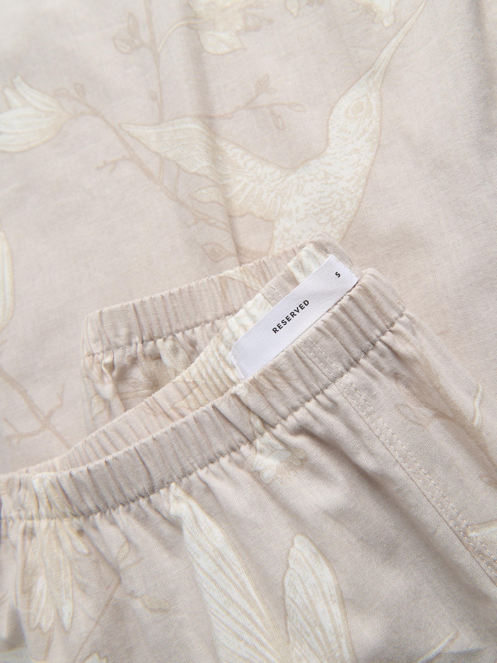 BEIGE Patterned two piece pyjama set, Beige, large image number 5