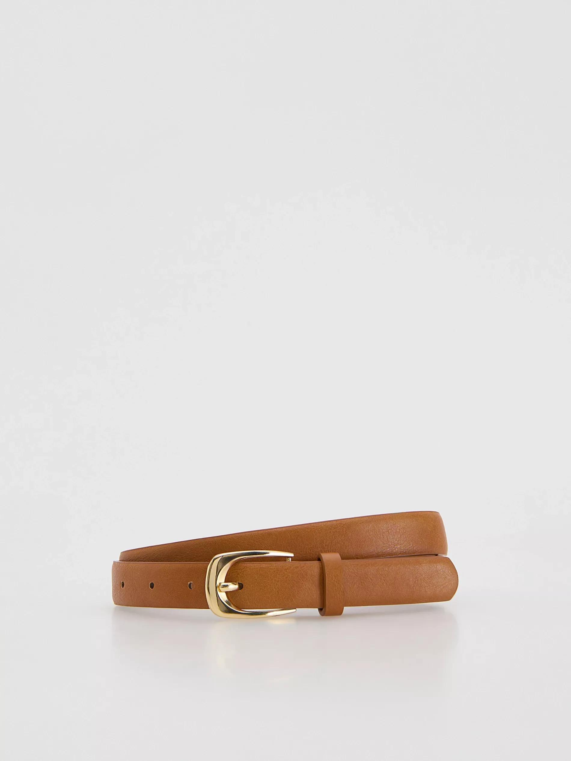 CARMINE Buckle belt, Burgundy, medium