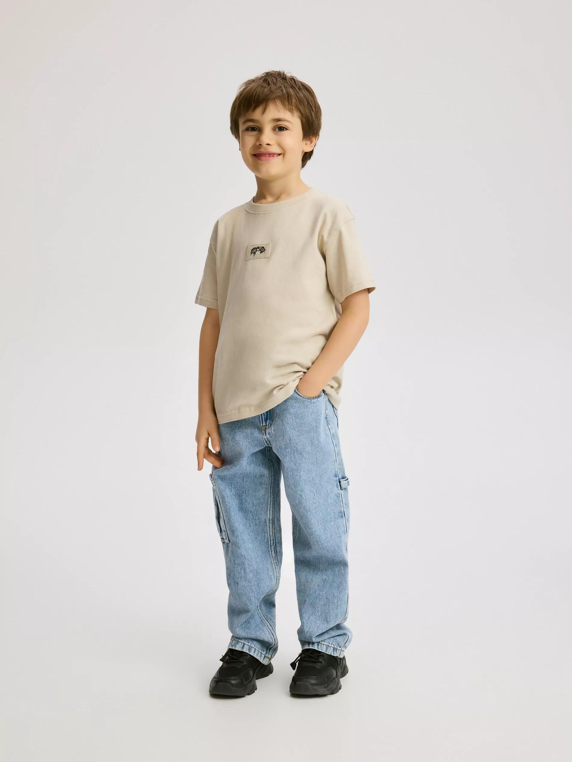 BEIGE Oversized cotton rich T-shirt, Beige, medium