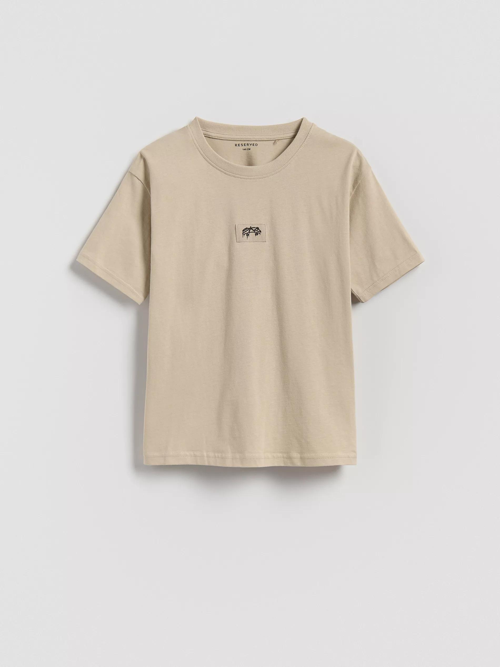 BEIGE Oversized cotton rich T-shirt, Beige, medium