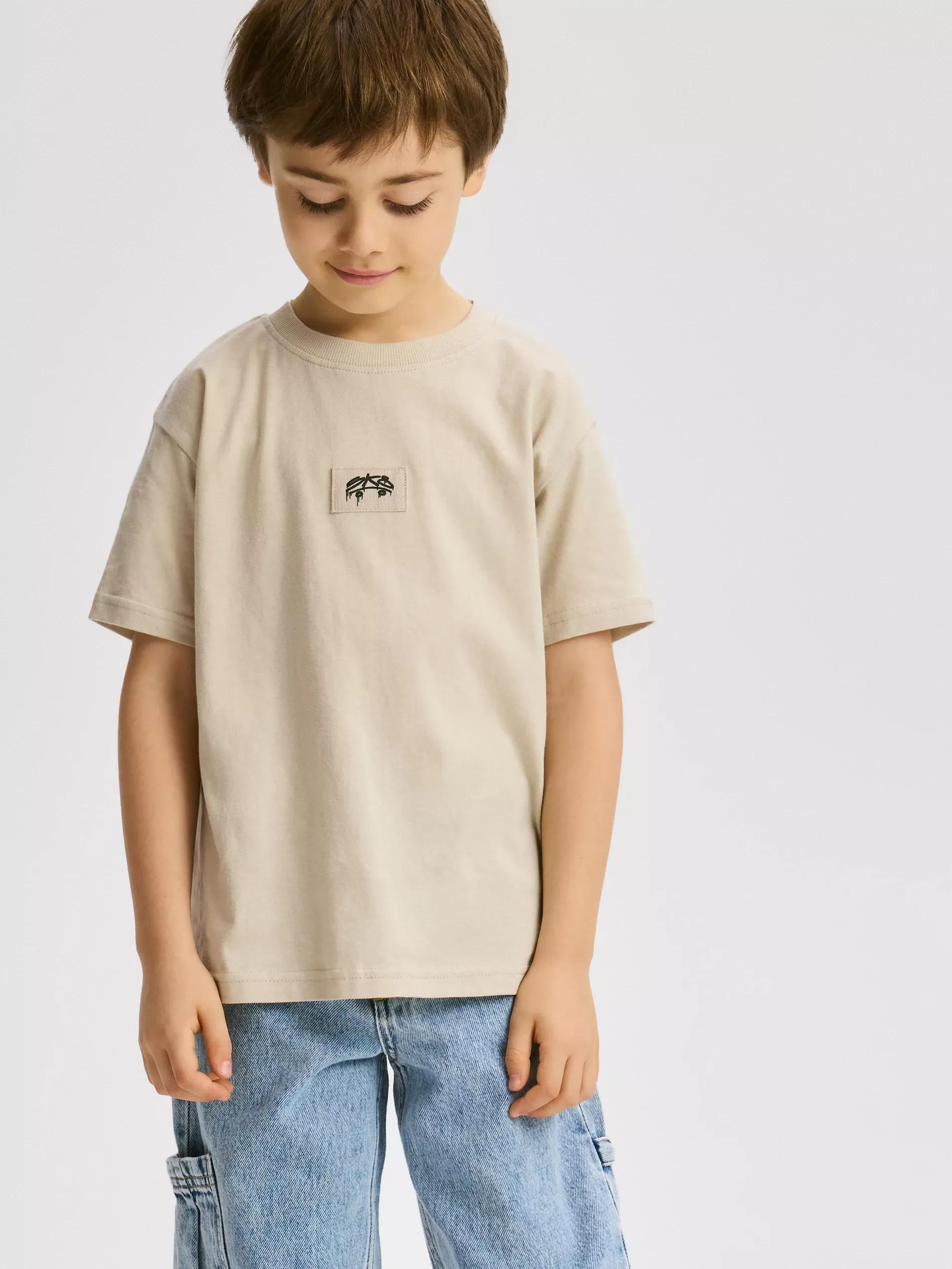 BEIGE Oversized cotton rich T-shirt, Beige, large image number 3