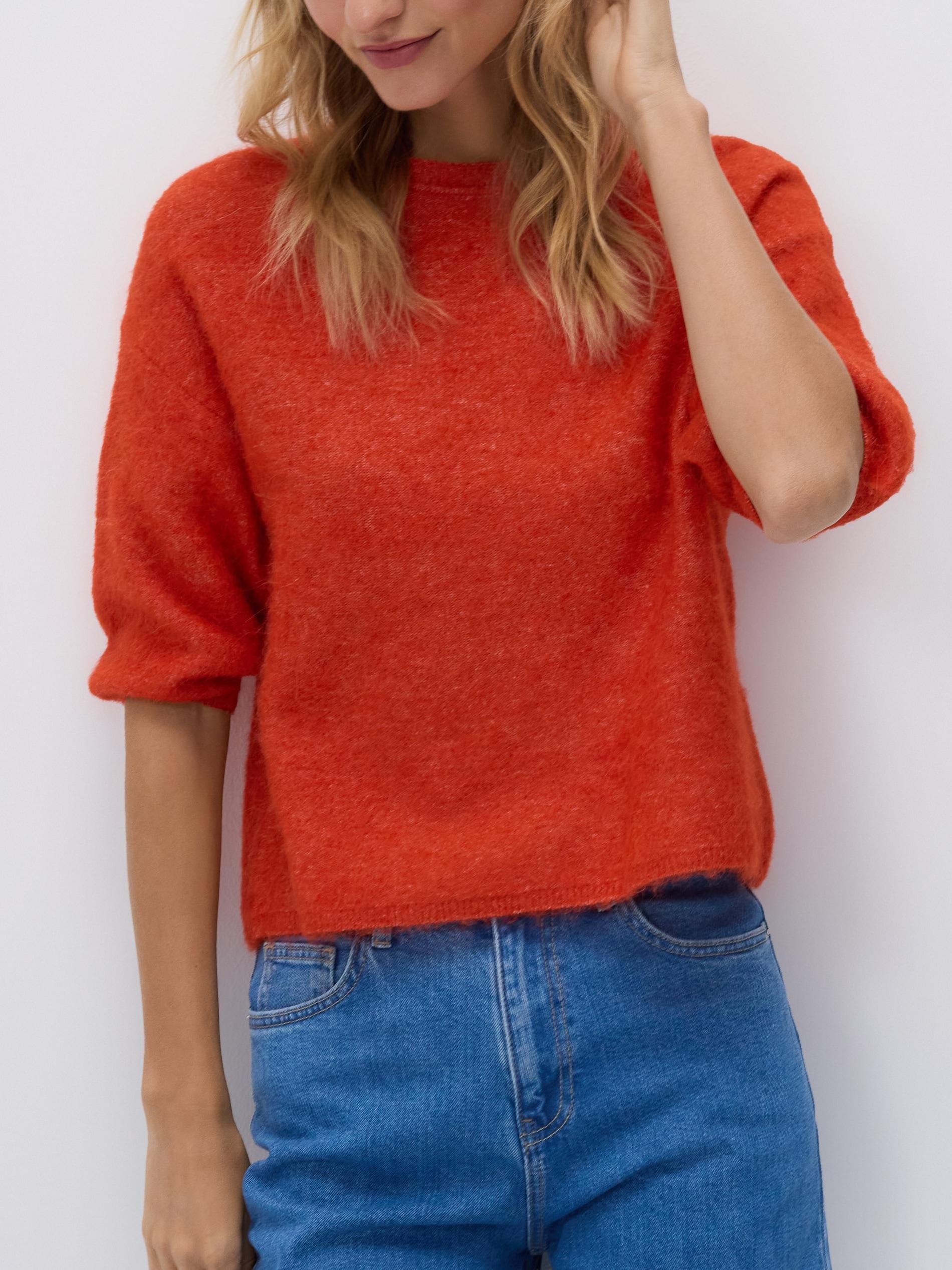Red Wool Blend Jumper, Red, large image number 1