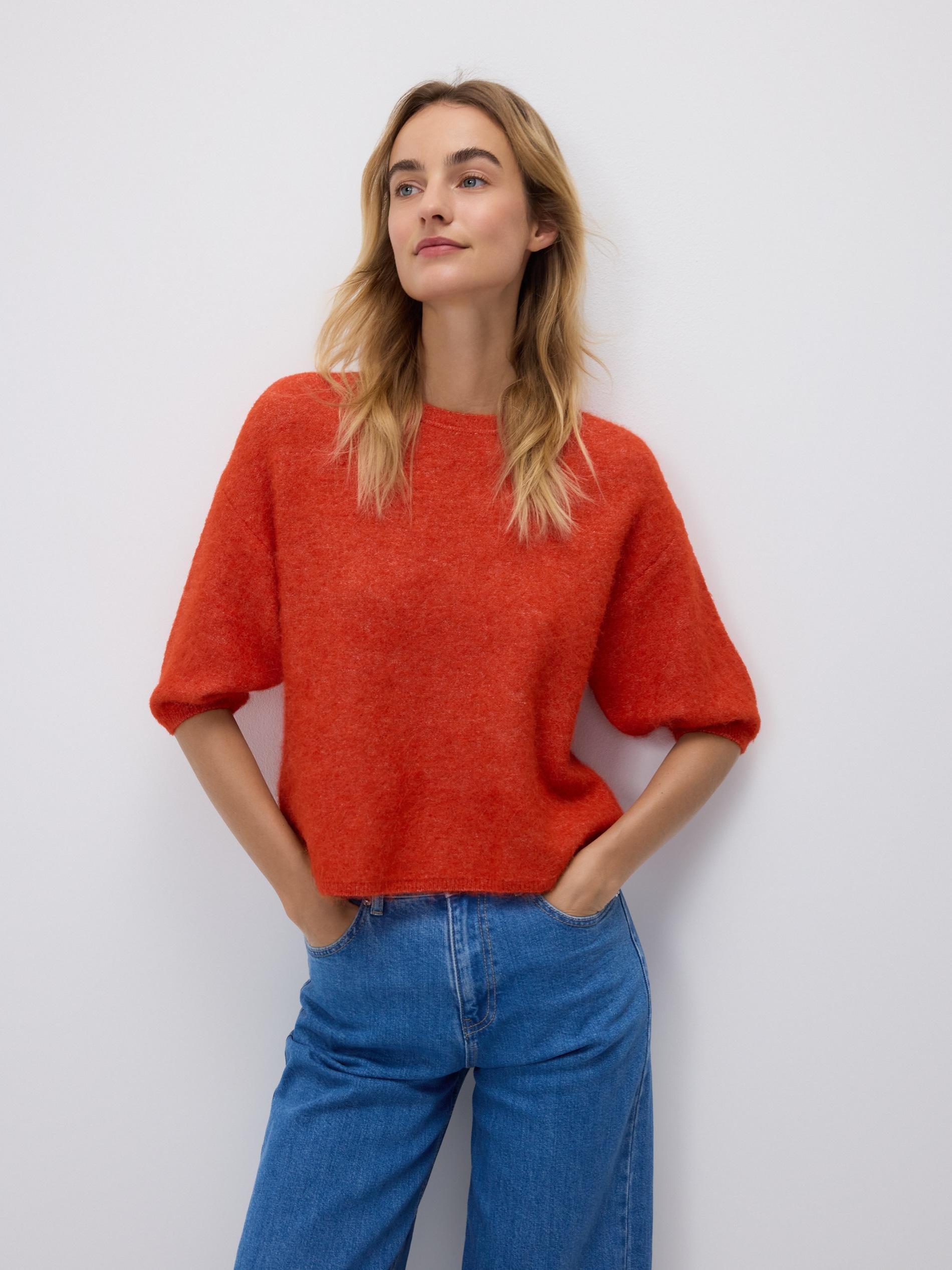 Red Wool Blend Jumper, Red, large image number 2