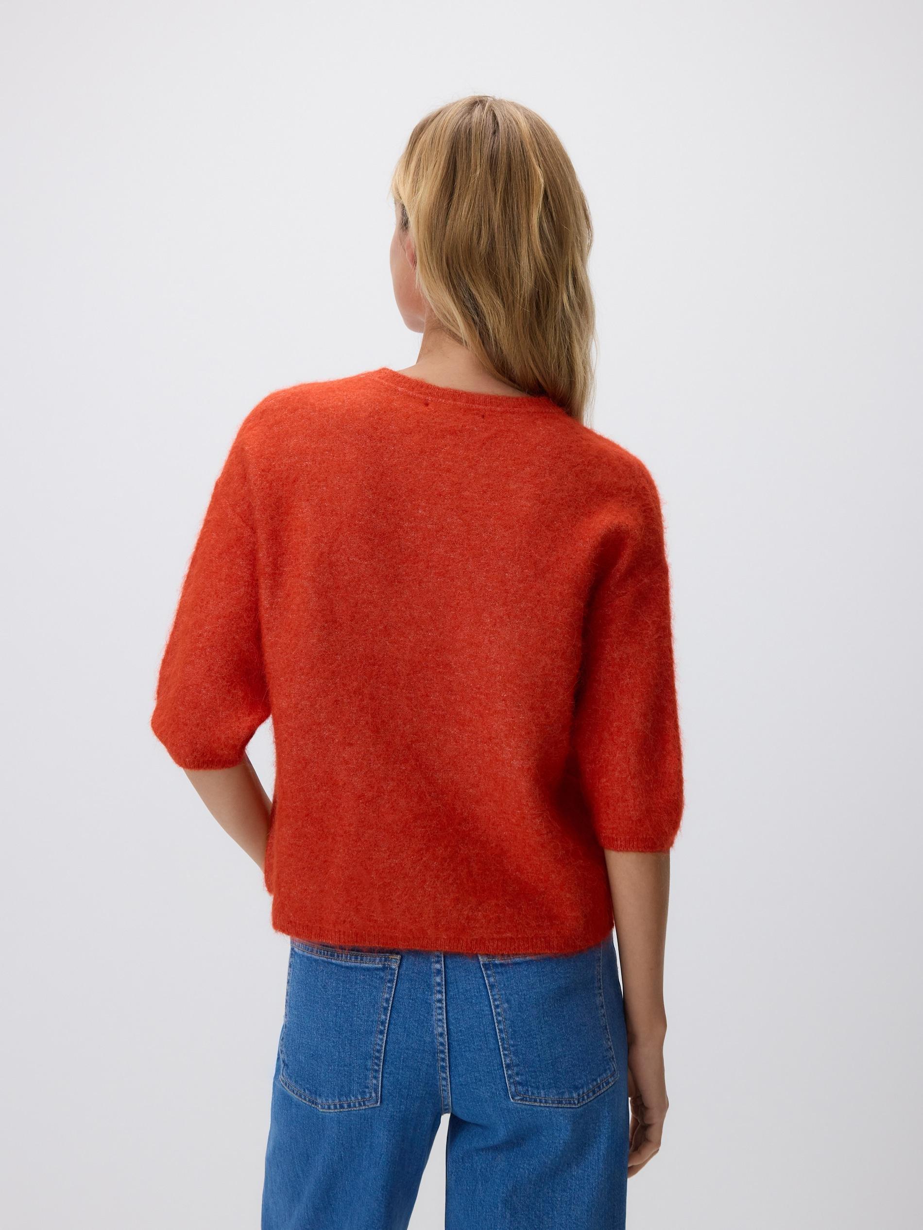 Red Wool Blend Jumper, Red, large image number 3