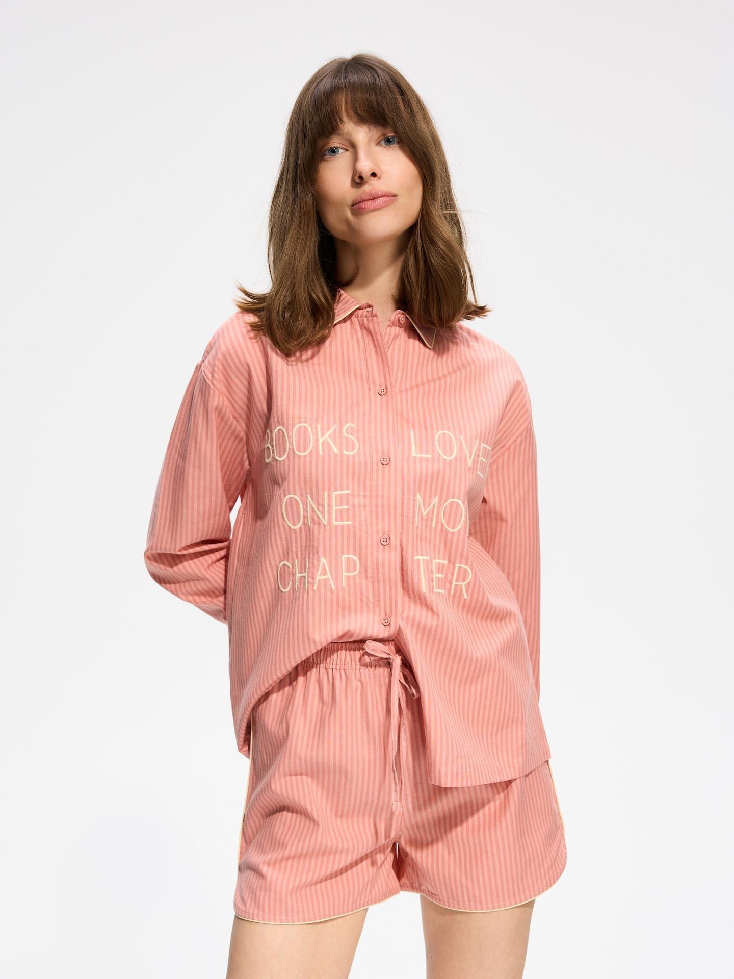 Pink Two Piece Cotton Pyjama Set, Pink, large image number 0