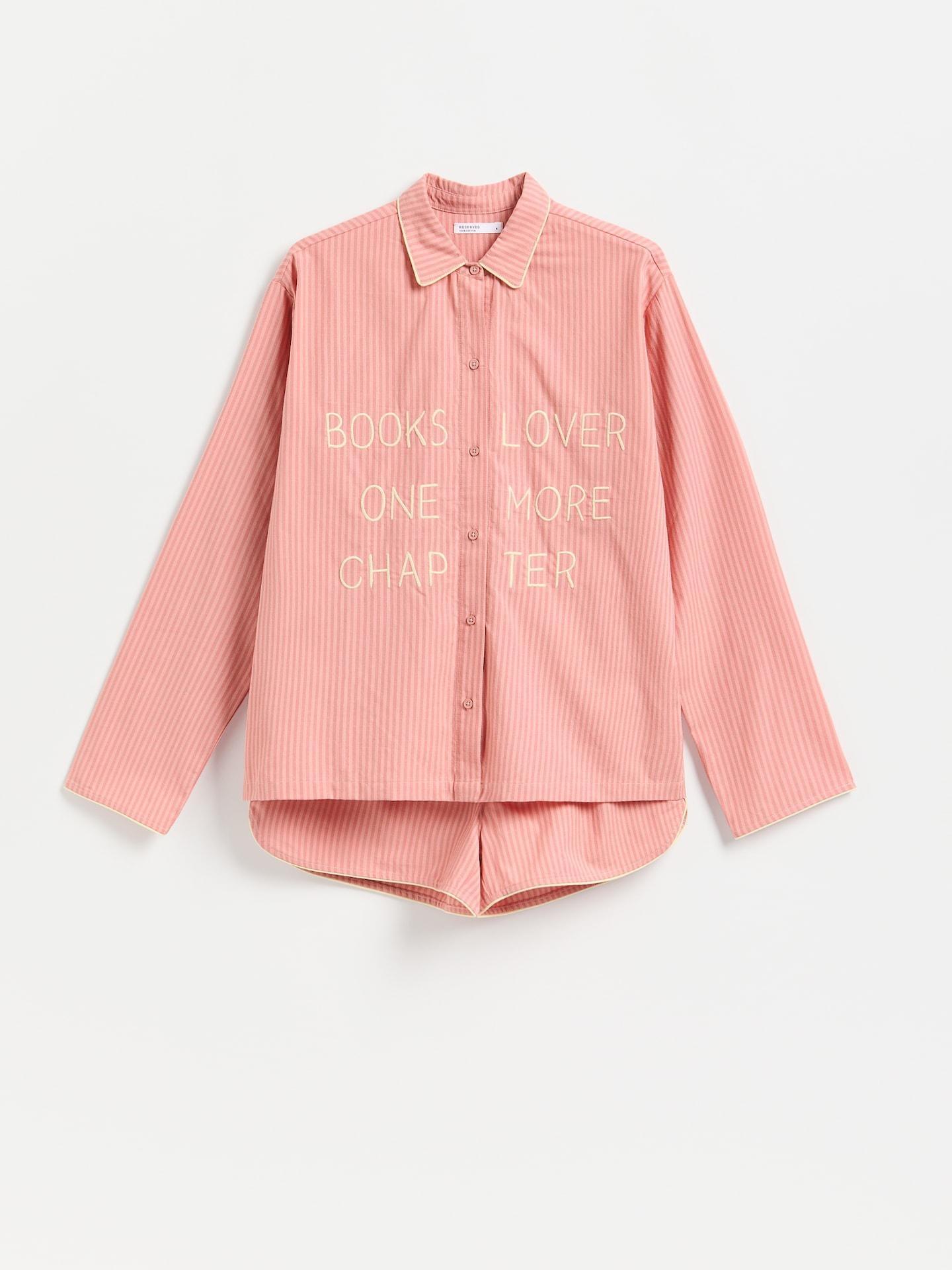 Pink Two Piece Cotton Pyjama Set, Pink, large image number 4