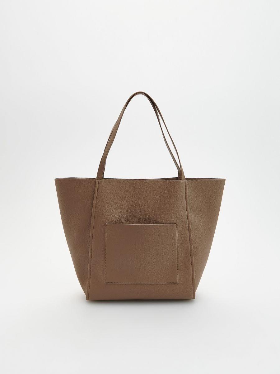 Reserved Brown Shopper Bag | Azadea Qatar