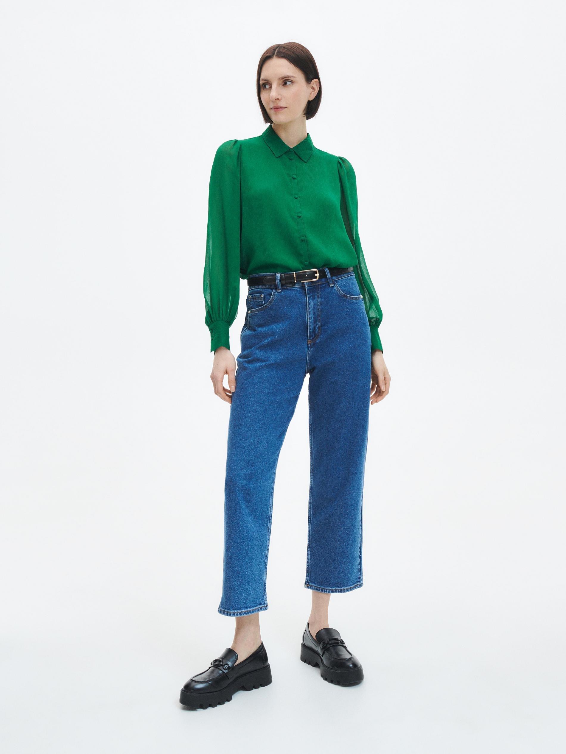 Green Chiffon Blouse, , large image number 3