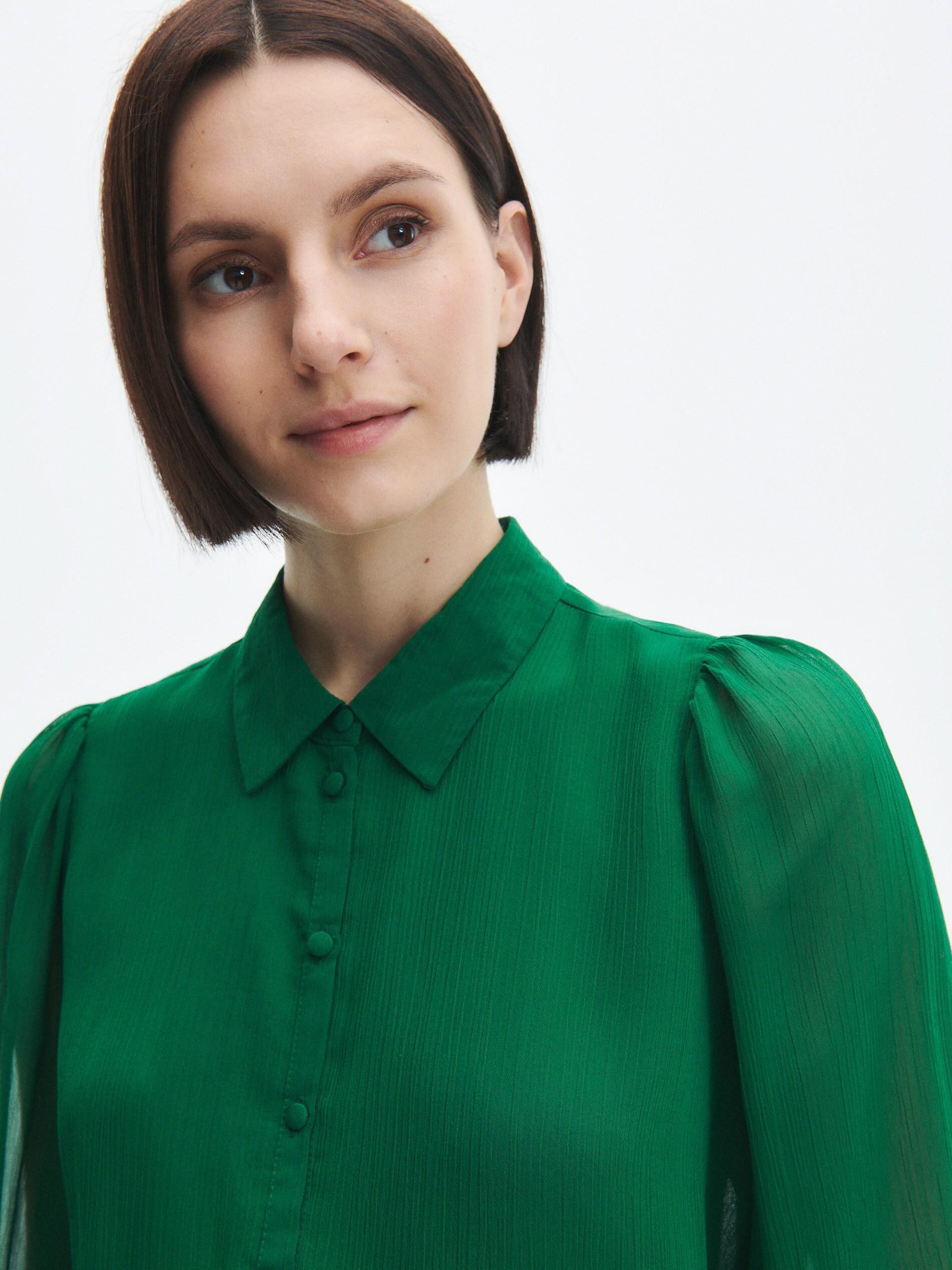 Green Chiffon Blouse, , large image number 4