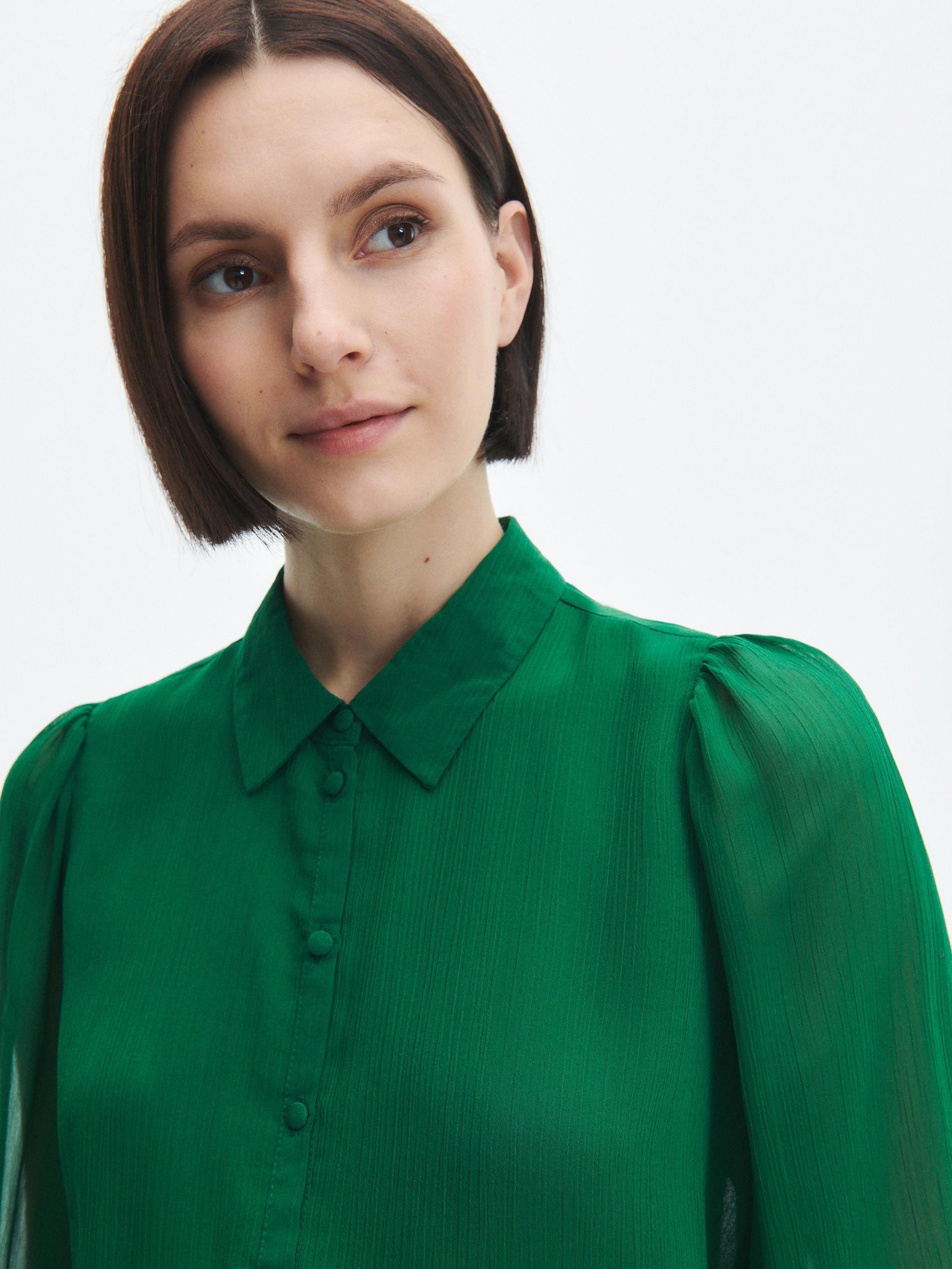 Green Chiffon Blouse, , large image number 5