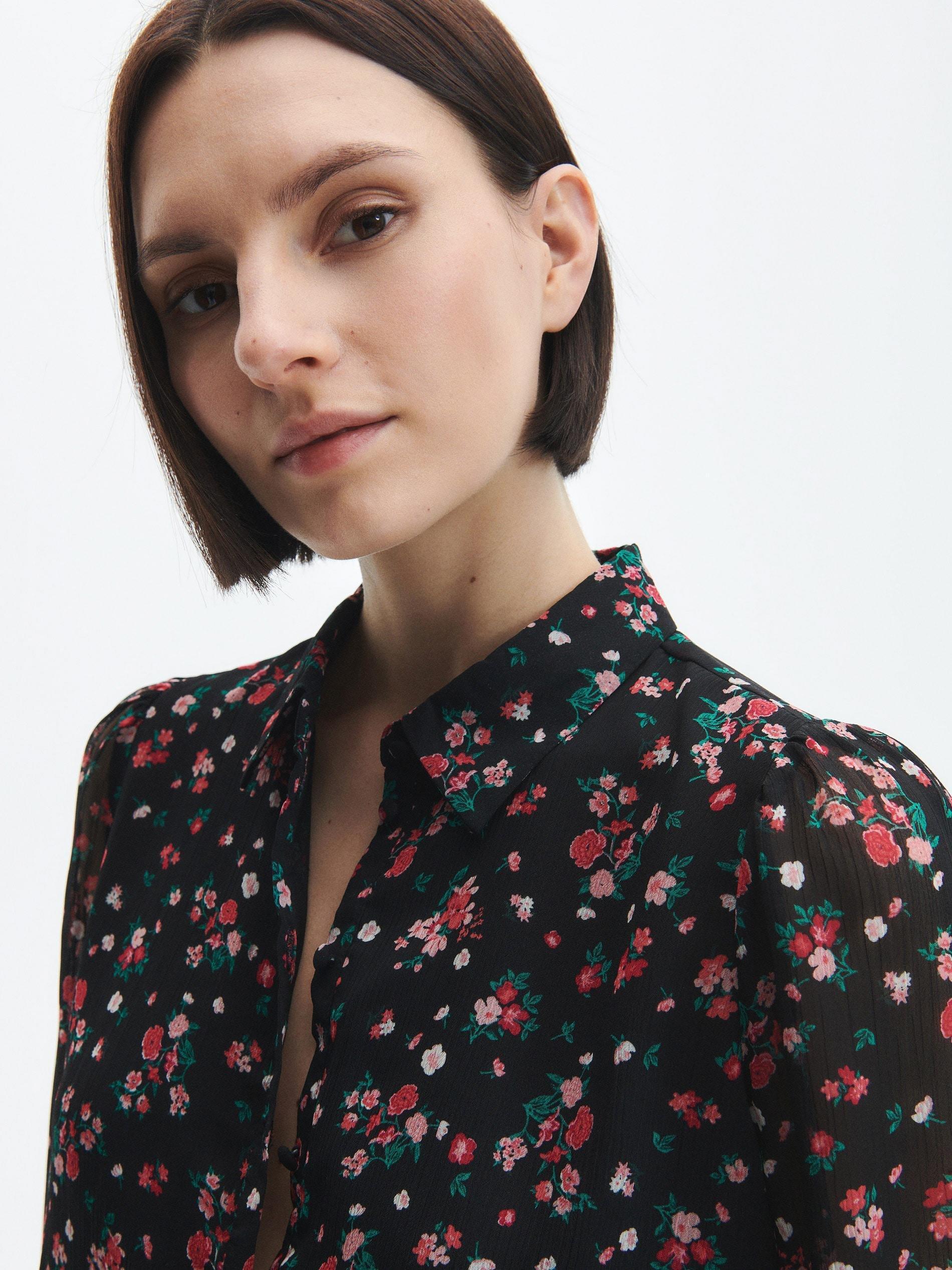 Black Patterned Shirt, , large image number 6