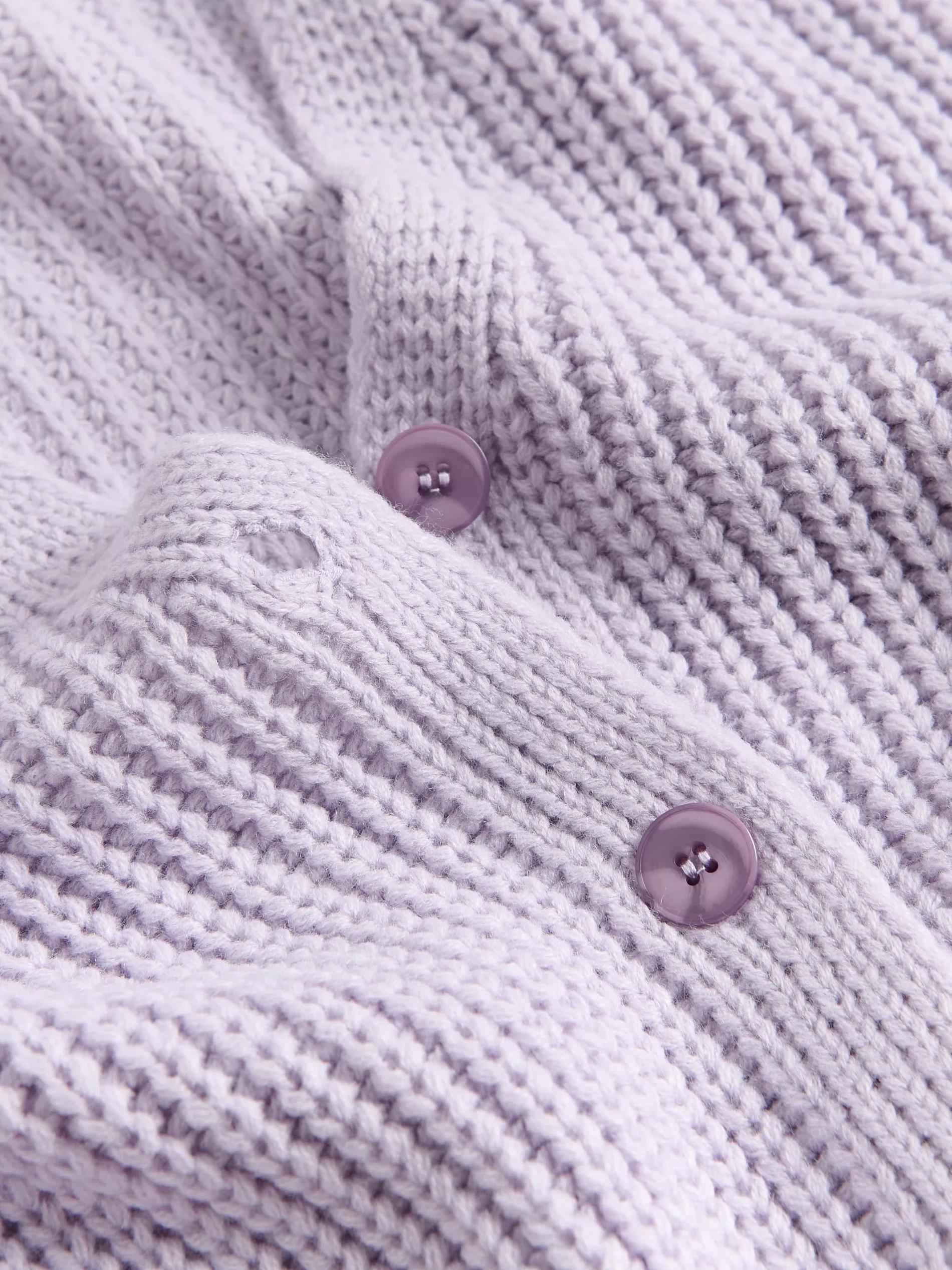 Lavender Buttoned Cardigan, , large image number 6