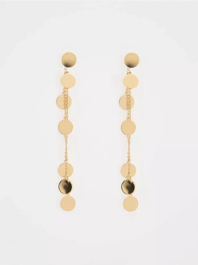 Gold Earrings, Golden, large image number 0