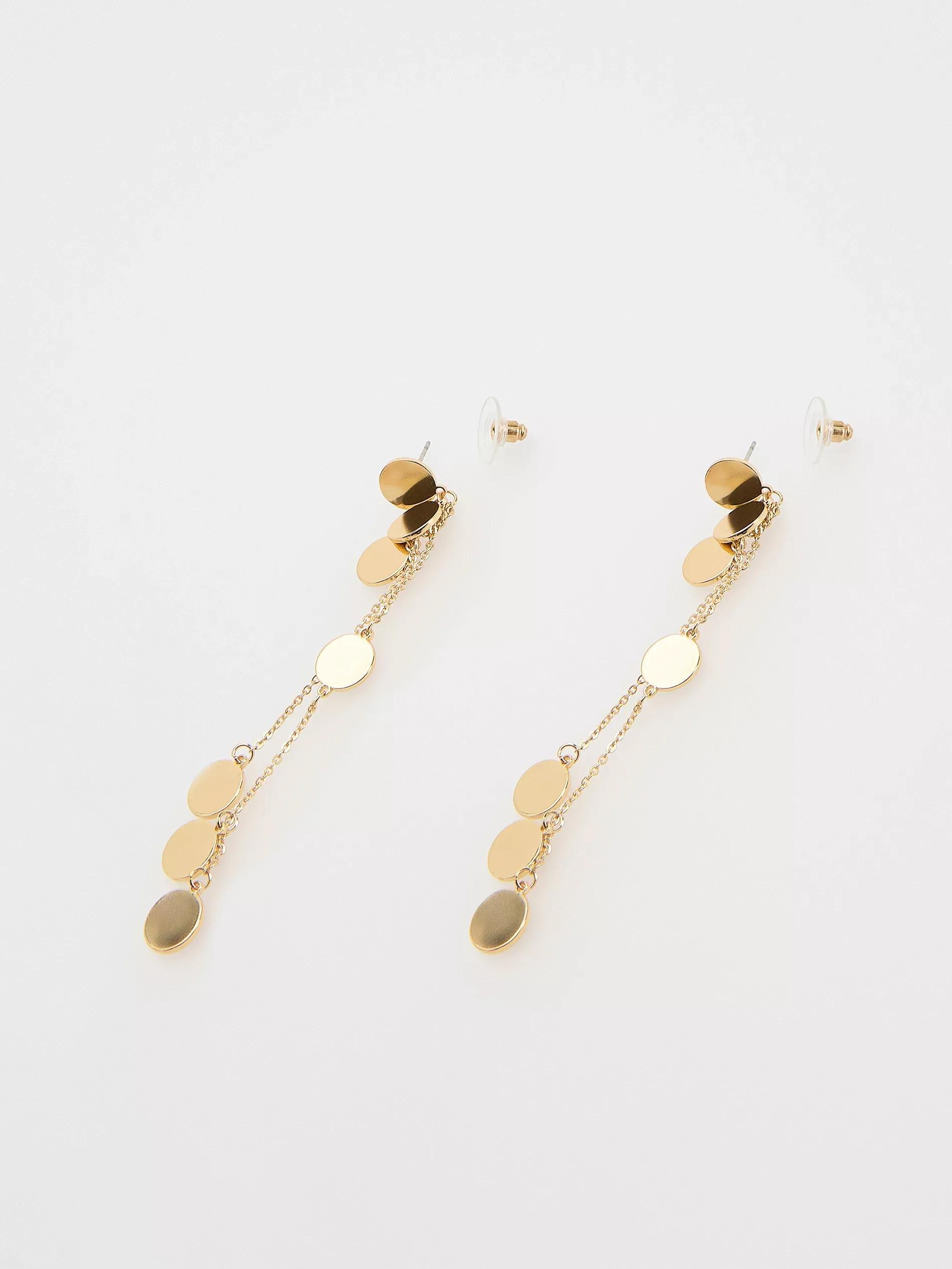 Gold Earrings, Golden, large image number 2