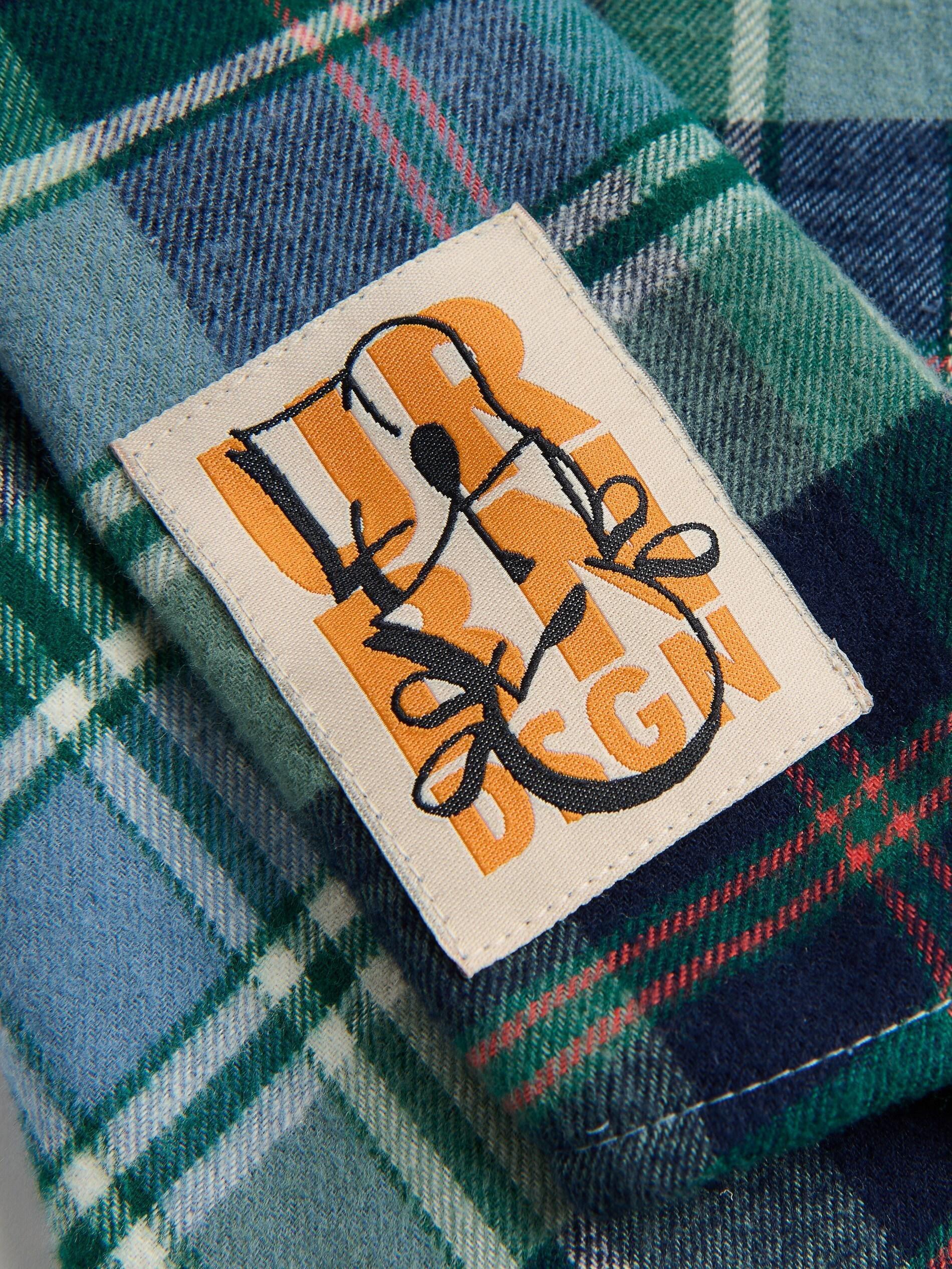 Green Check Cotton Shirt, Green, large image number 2