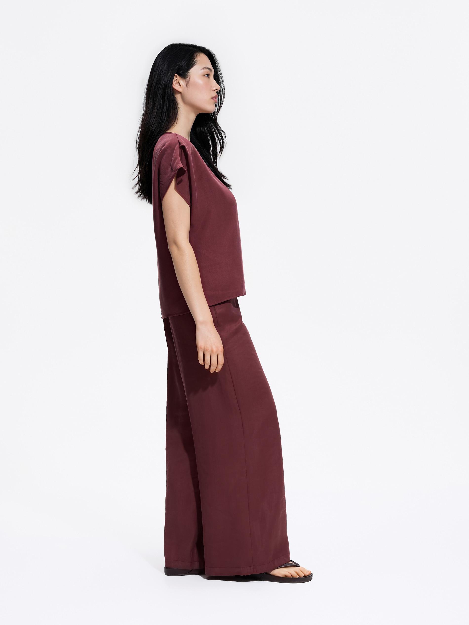 Maroon Modal Rich Trousers, Burgundy, medium