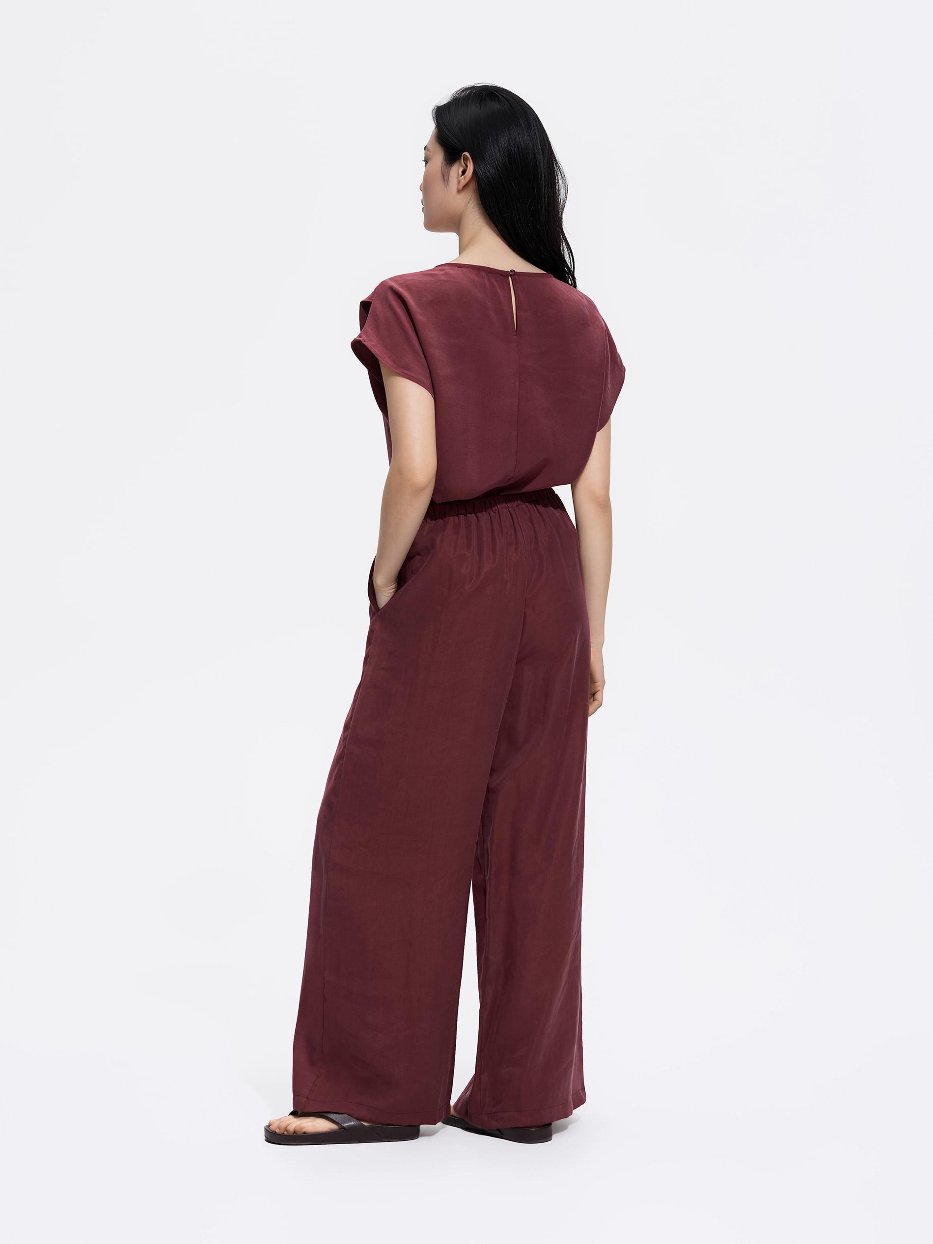 Maroon Modal Rich Trousers, Burgundy, medium
