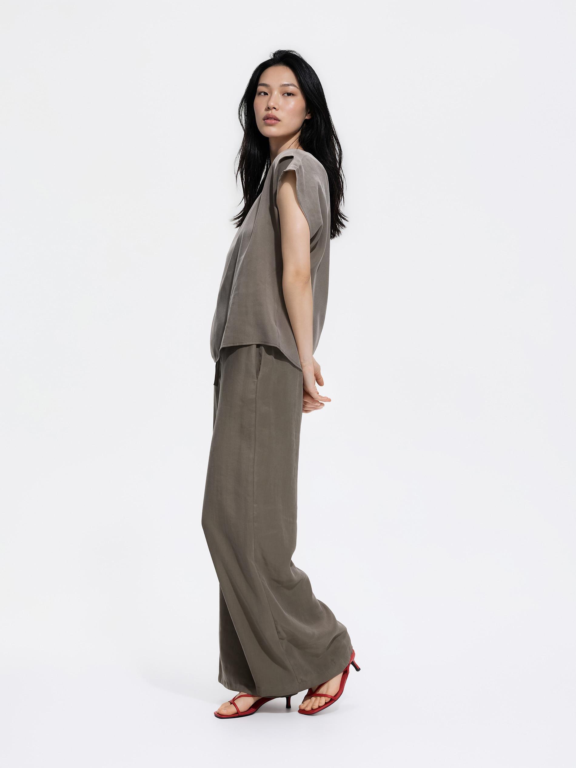Green Modal Rich Trousers, Khaki, large image number 0