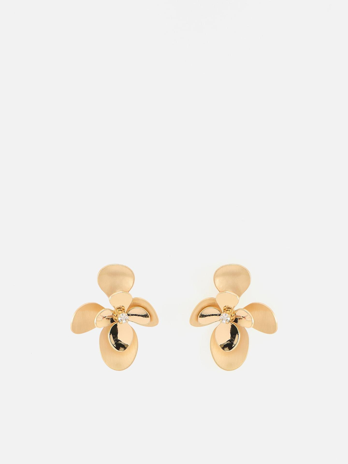 EARRINGS GOLD, Golden, medium