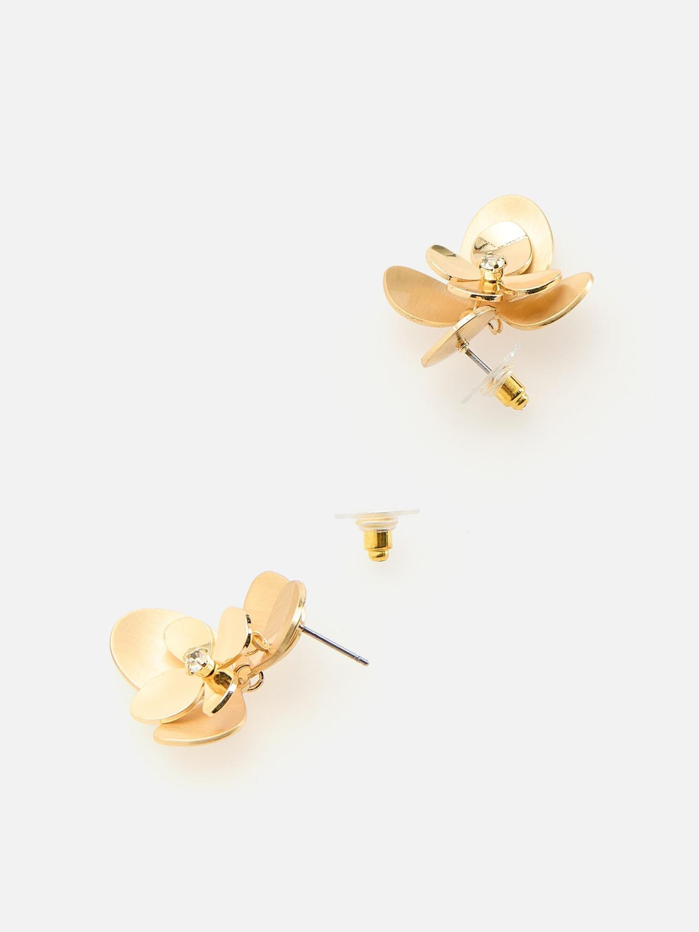 EARRINGS GOLD, Golden, medium