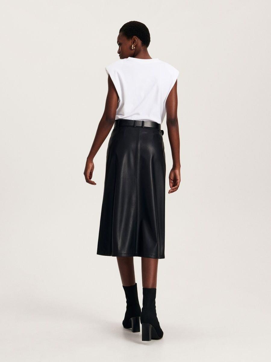 Black Faux Leather Dress, , large image number 2