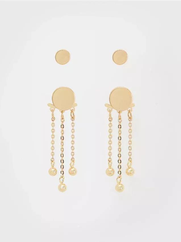 Gold Earrings Set, Golden, large image number 0