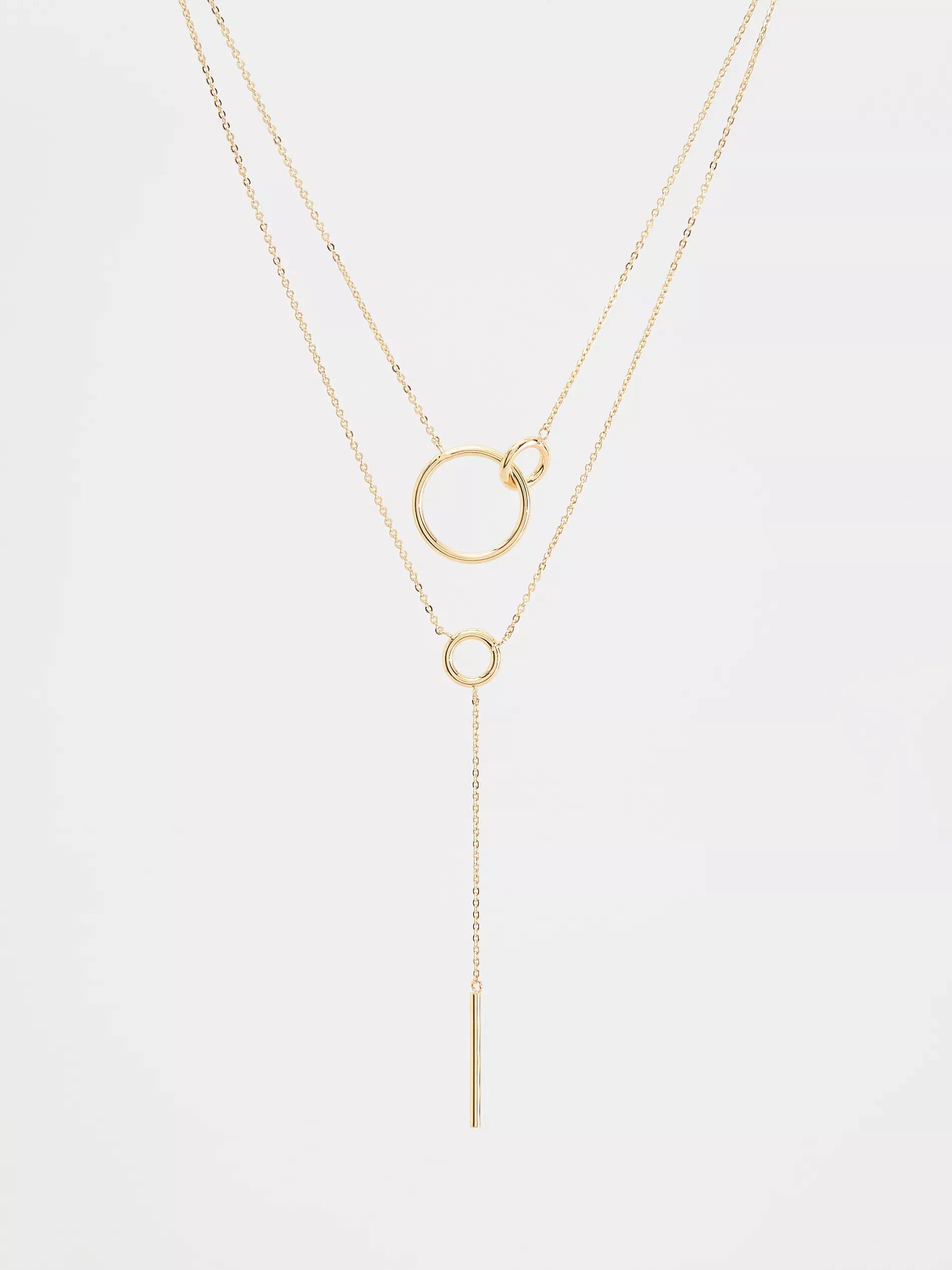 Gold Multi-Chain Necklace, Golden, large image number 0