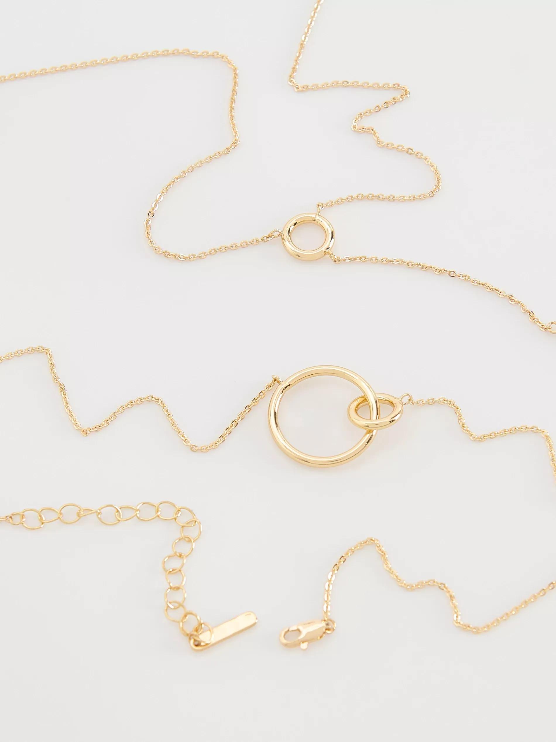 Gold Multi-Chain Necklace, Golden, large image number 1