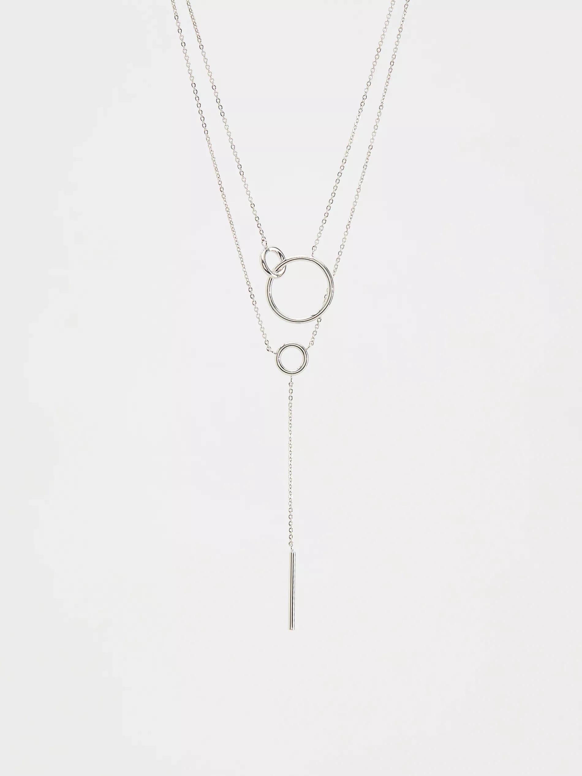 Silver Necklace Set, Silver, large image number 0