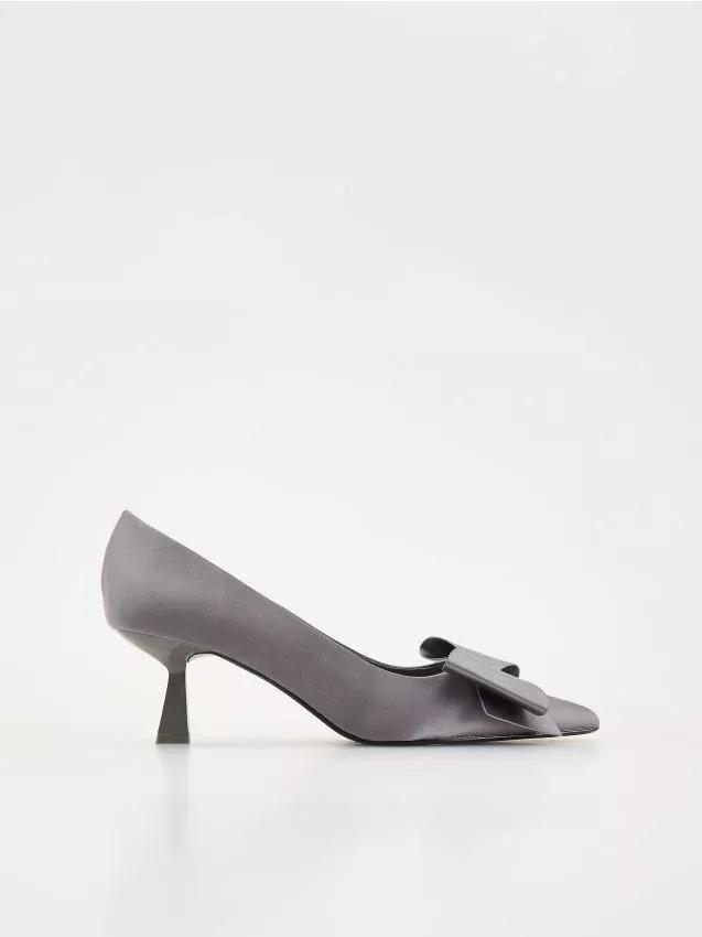 Grey Detailed Pumps, , large image number 0