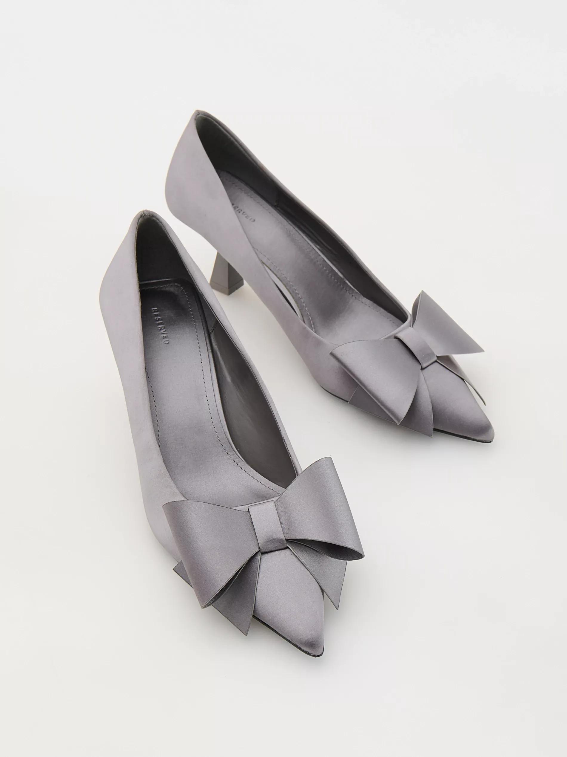 Grey Detailed Pumps, , large image number 2