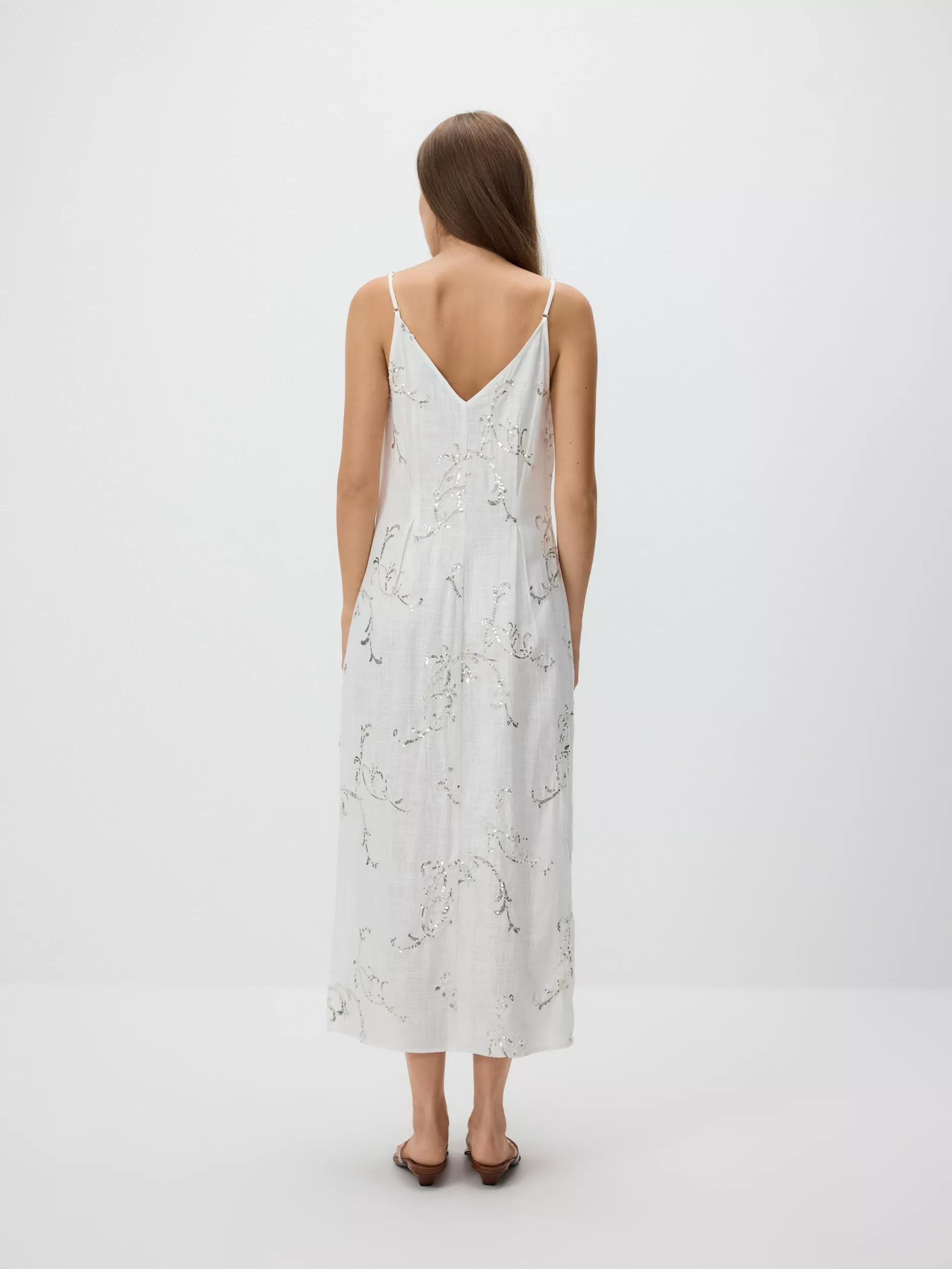 WHITE Sequin dress, , large image number 4