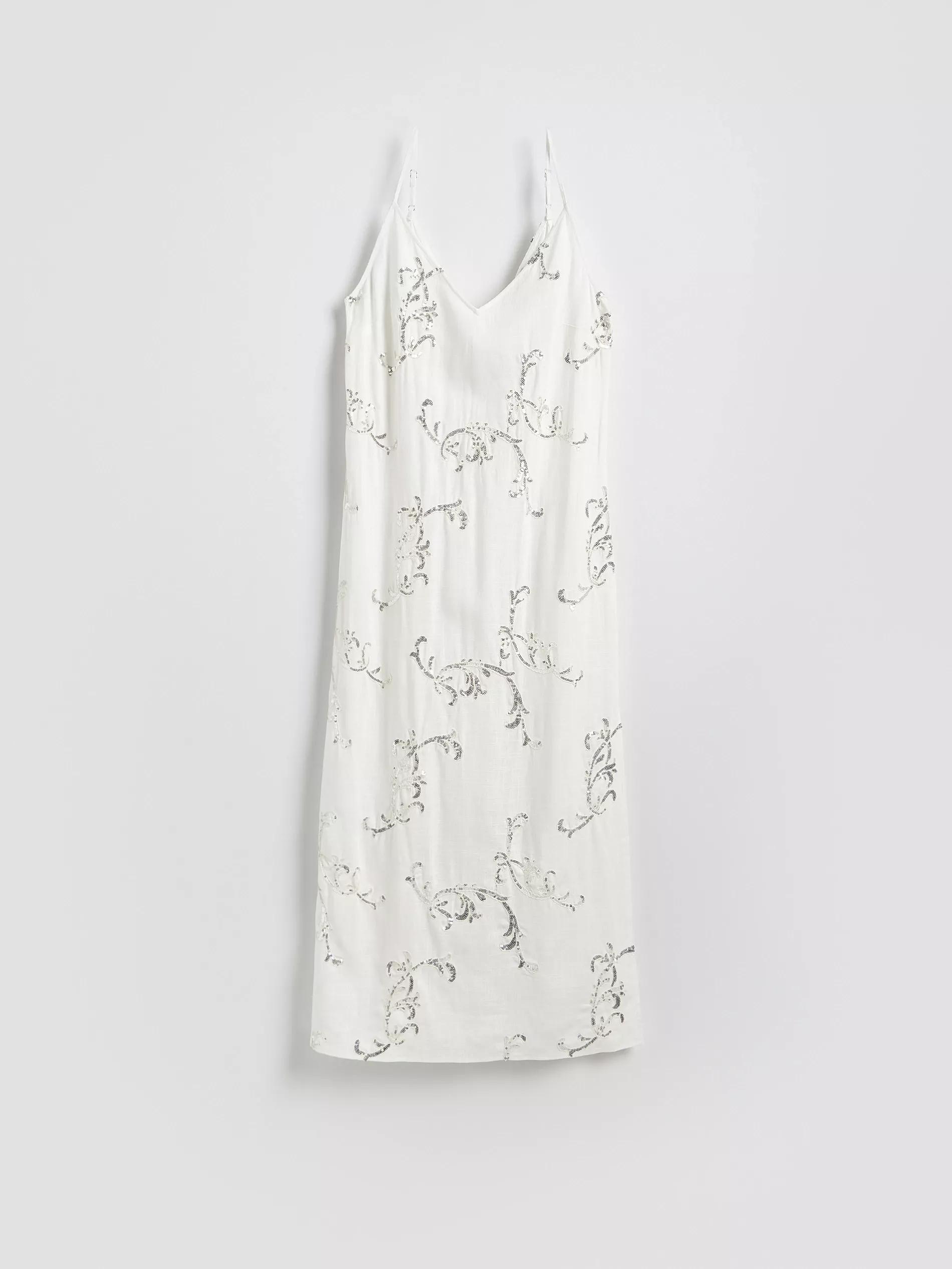 WHITE Sequin dress, , large image number 5