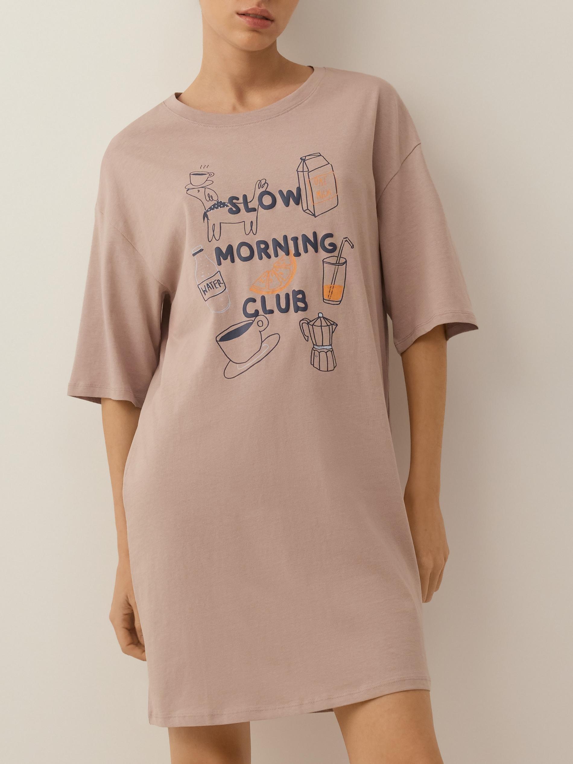 LADIES` N IGHTDRESS COFFEE, Brown, medium