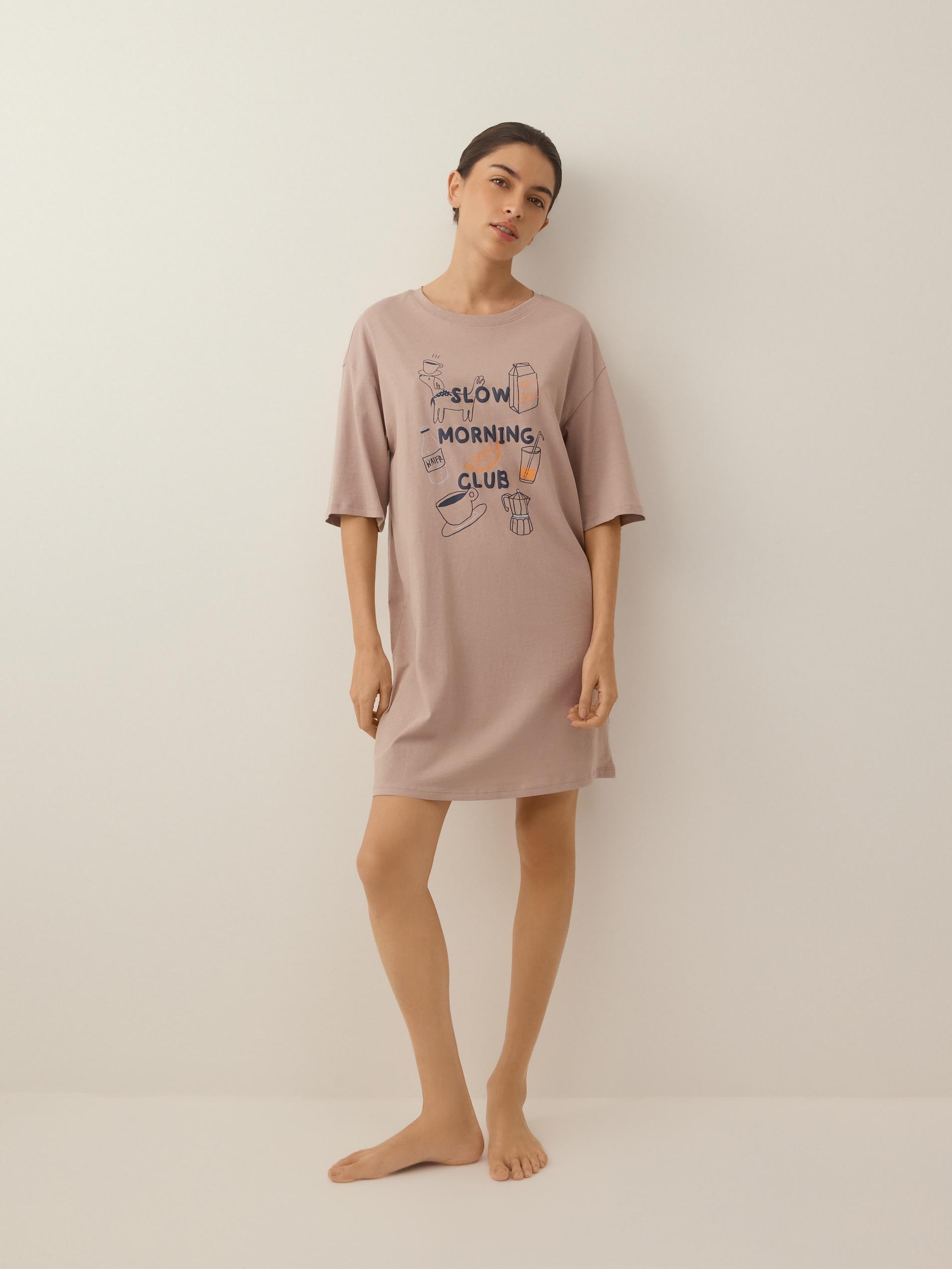 LADIES` N IGHTDRESS COFFEE, Brown, large image number 1