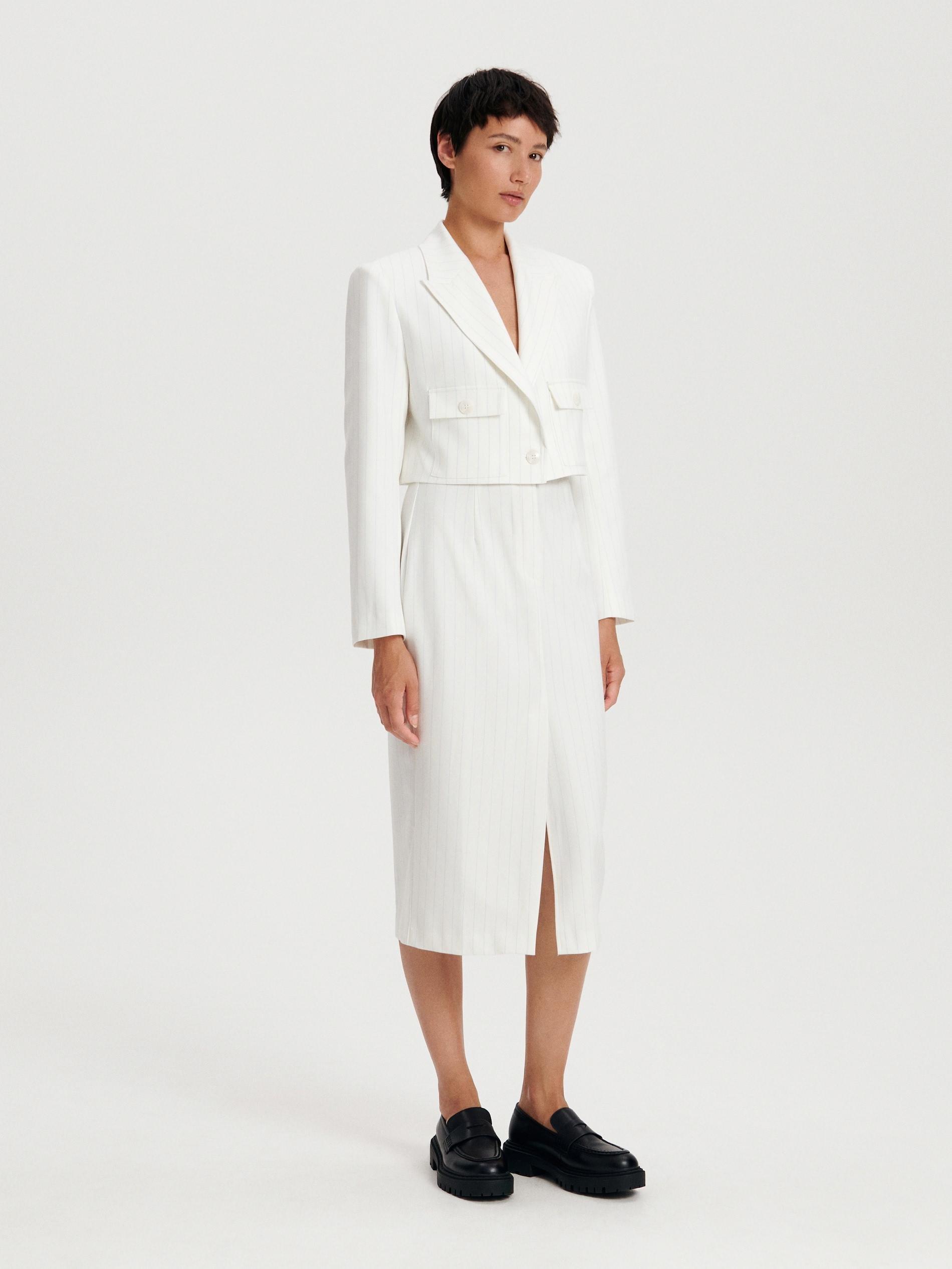 White Skirt With Added Viscose, , large image number 1