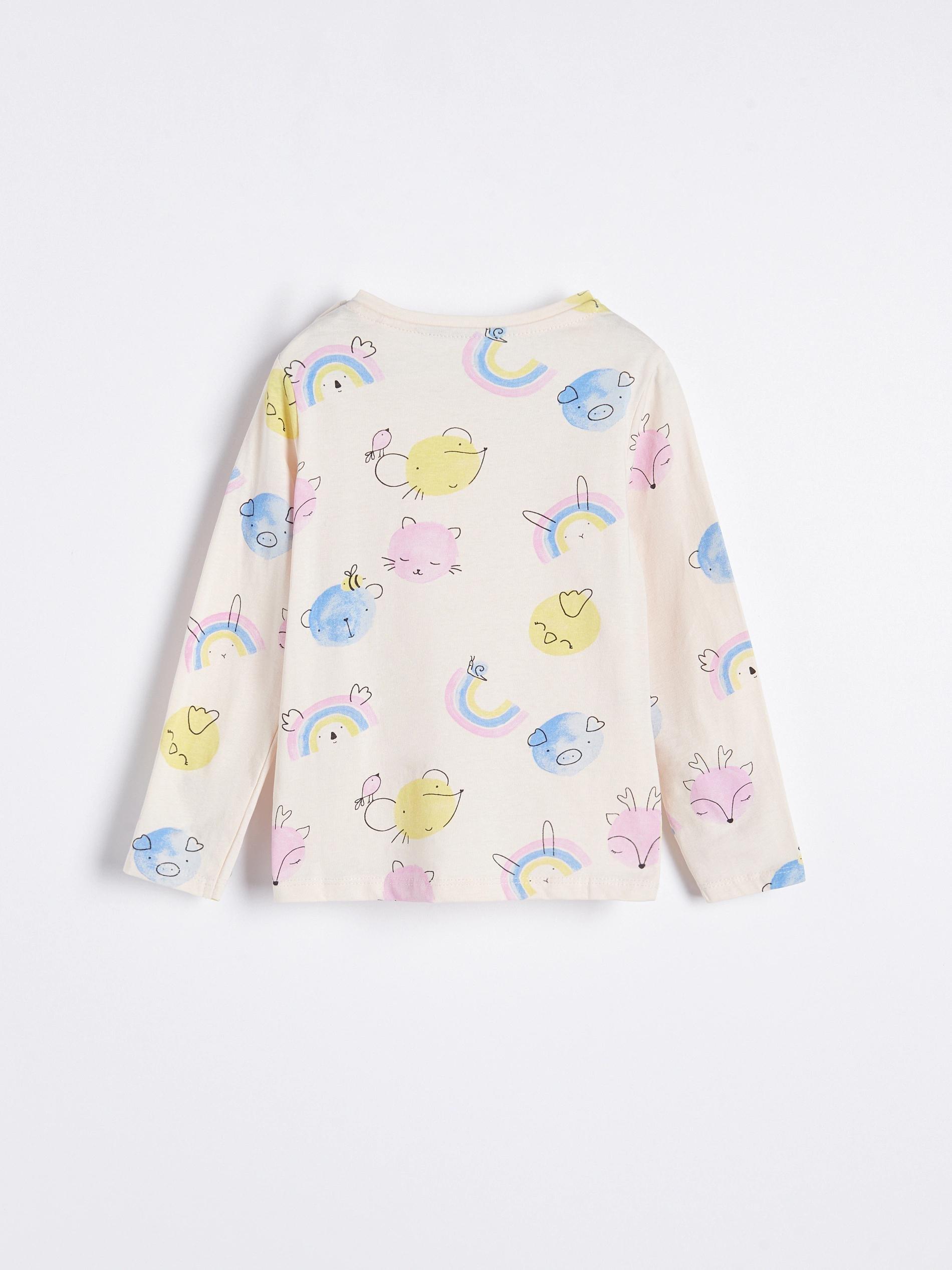 Cream T-Shirt With Print, Girls, , large image number 1