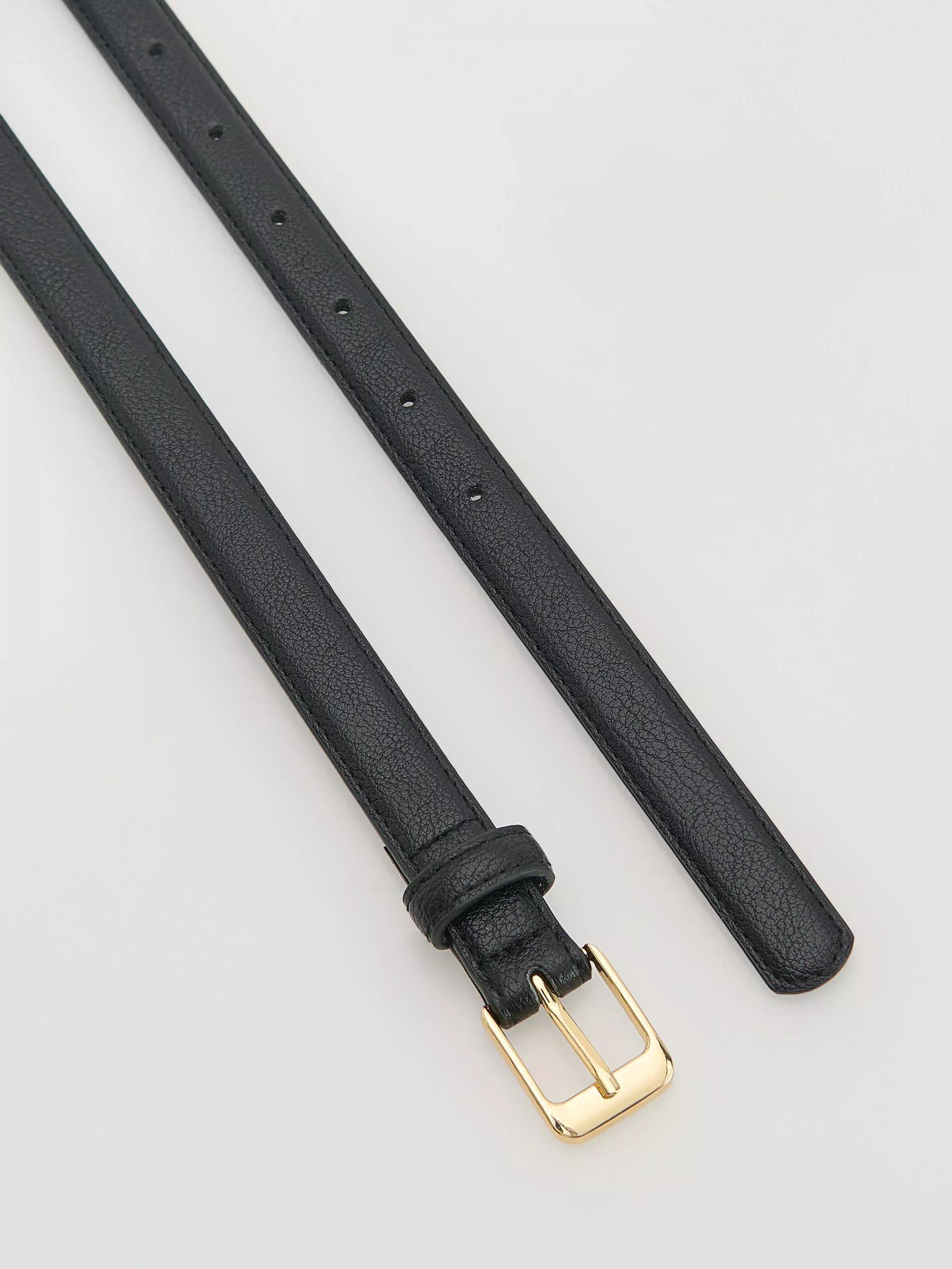 Black Combined Materials Belt, , large image number 1