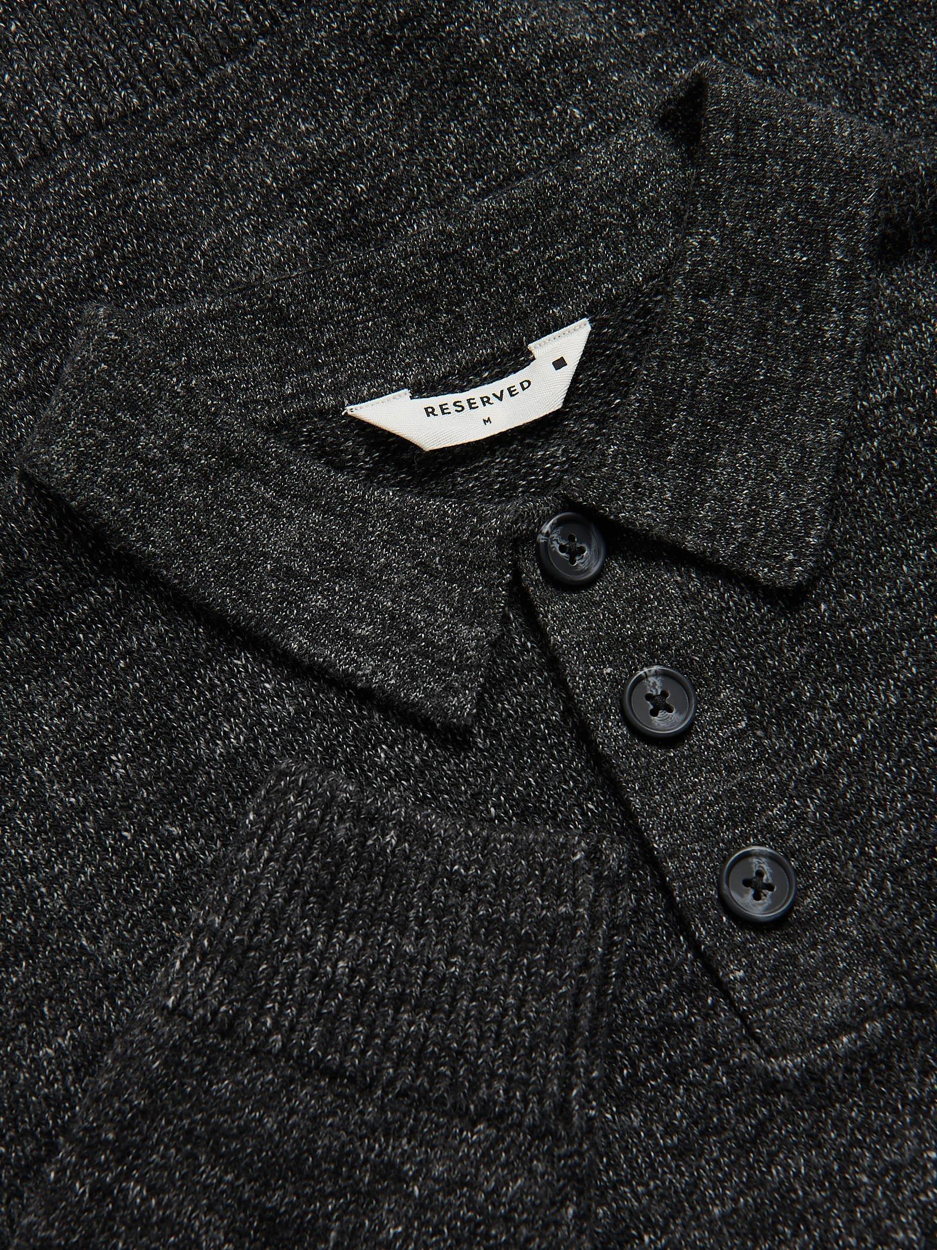 Grey Cotton Rich Polo Jumper, Grey, large image number 5