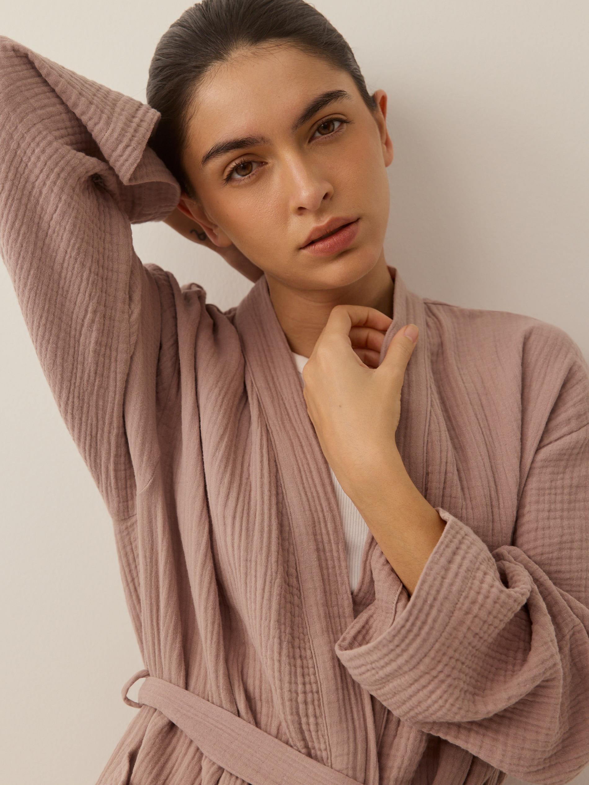 LADIES` DRESSI NG GOWN COFFEE, Brown, large image number 1