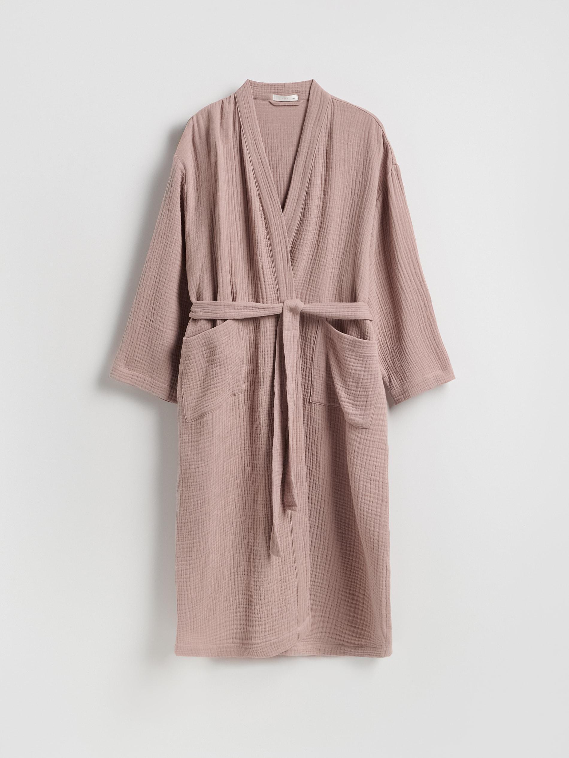 LADIES` DRESSI NG GOWN COFFEE, Brown, large image number 3