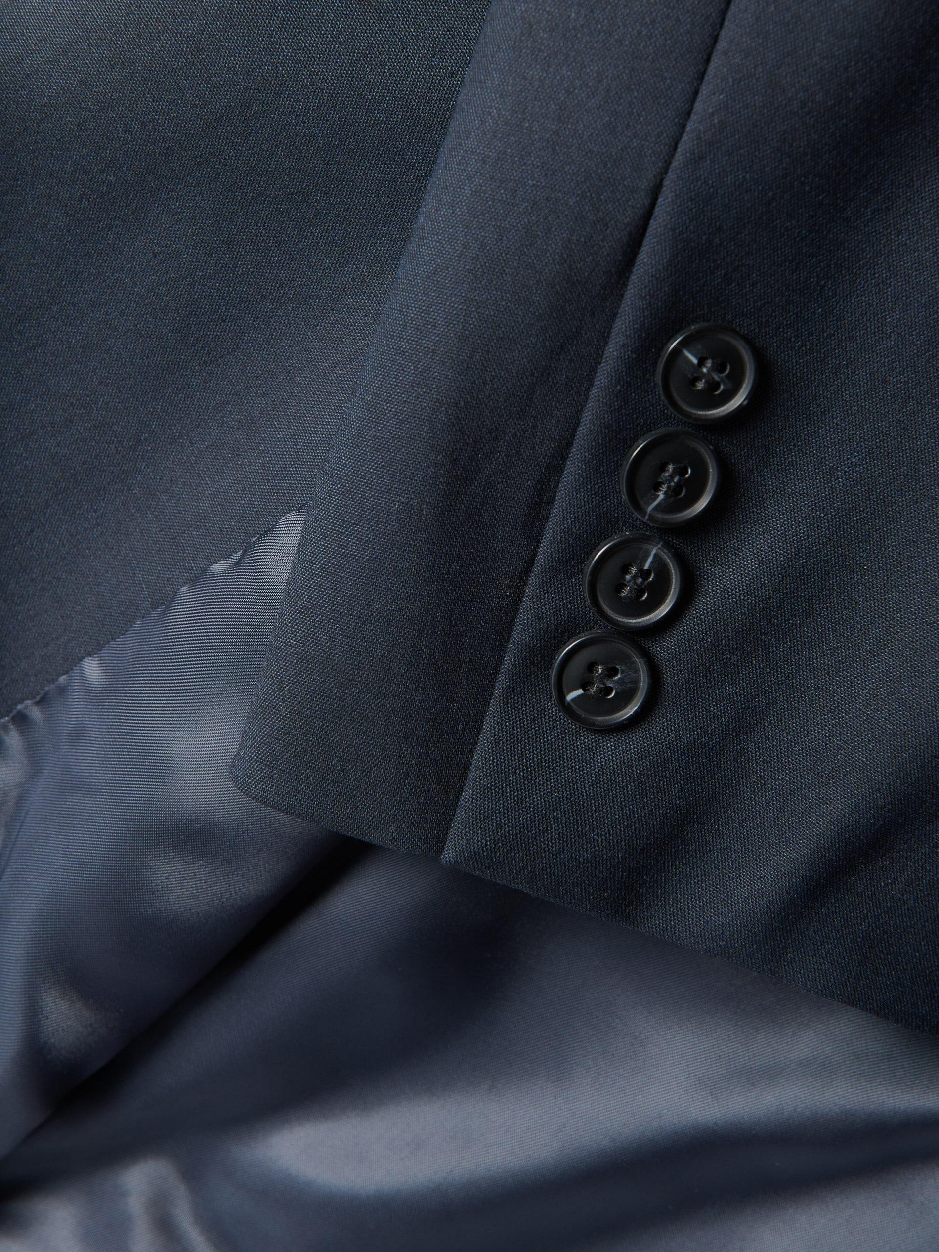 Navy Double-Breasted Blazer With Wool Blend, Navy, large image number 1