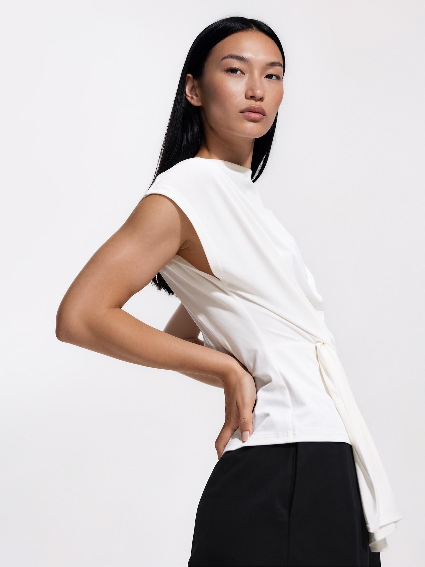 Beige Blouse With Modal, Ivory, medium