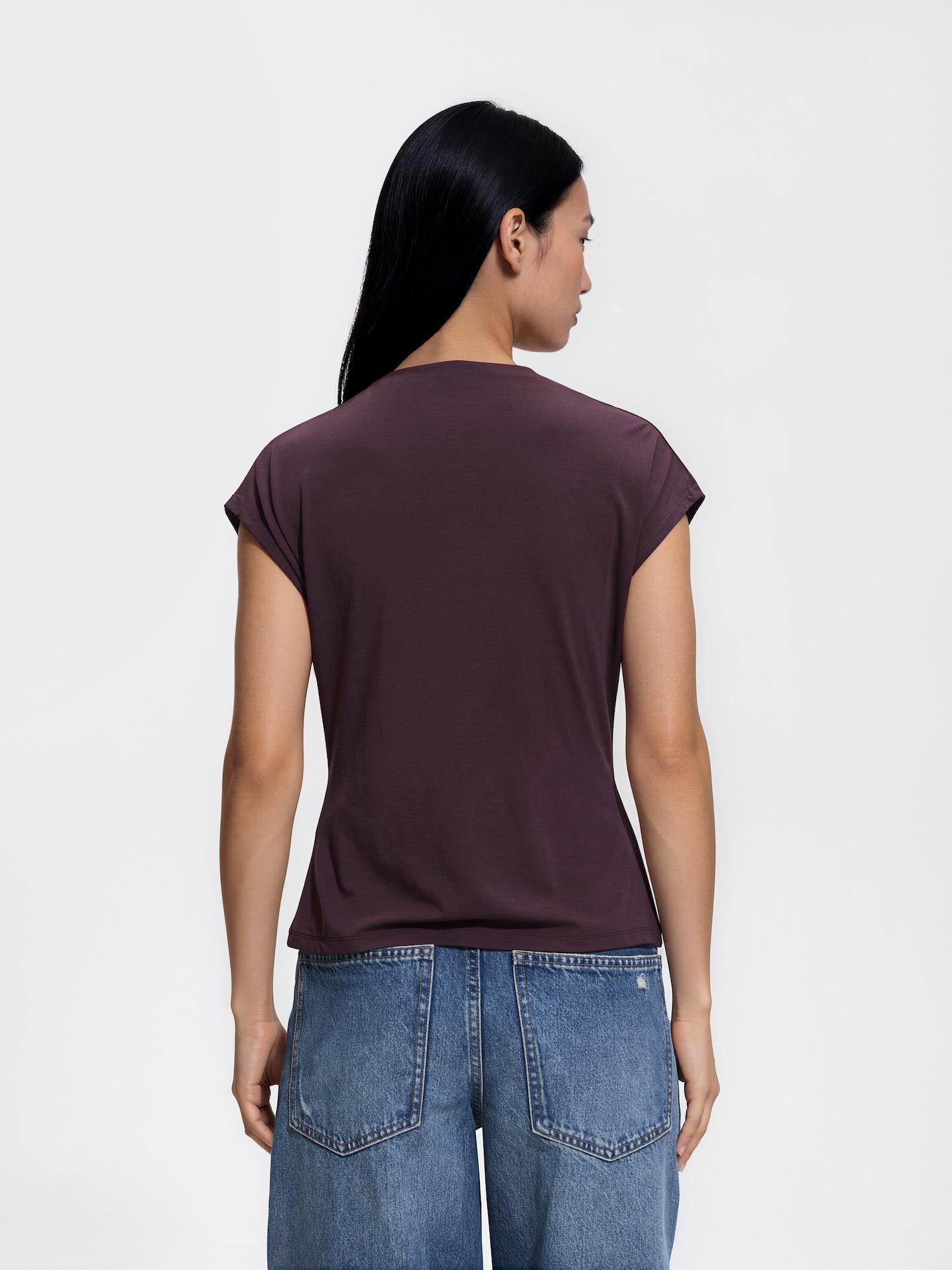 Red Blouse With Modal, Burgundy, medium