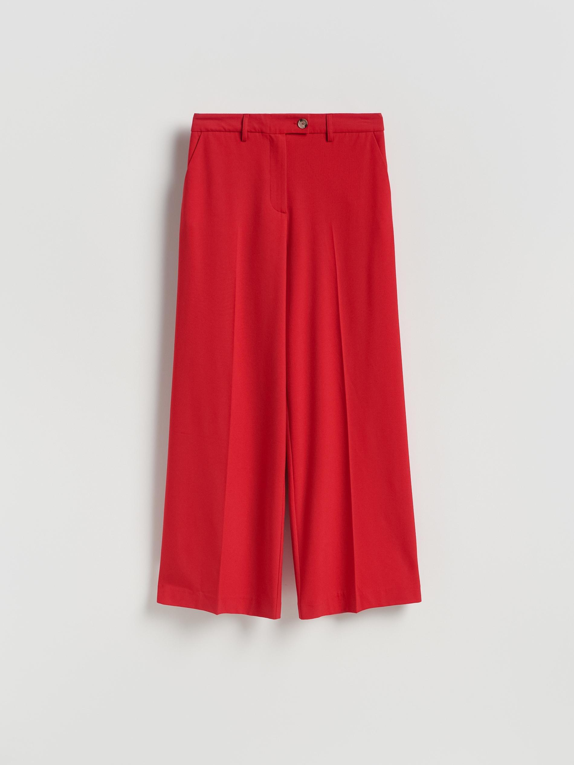 Red Viscose Blend Trousers With Pressed Crease, Red, large image number 6